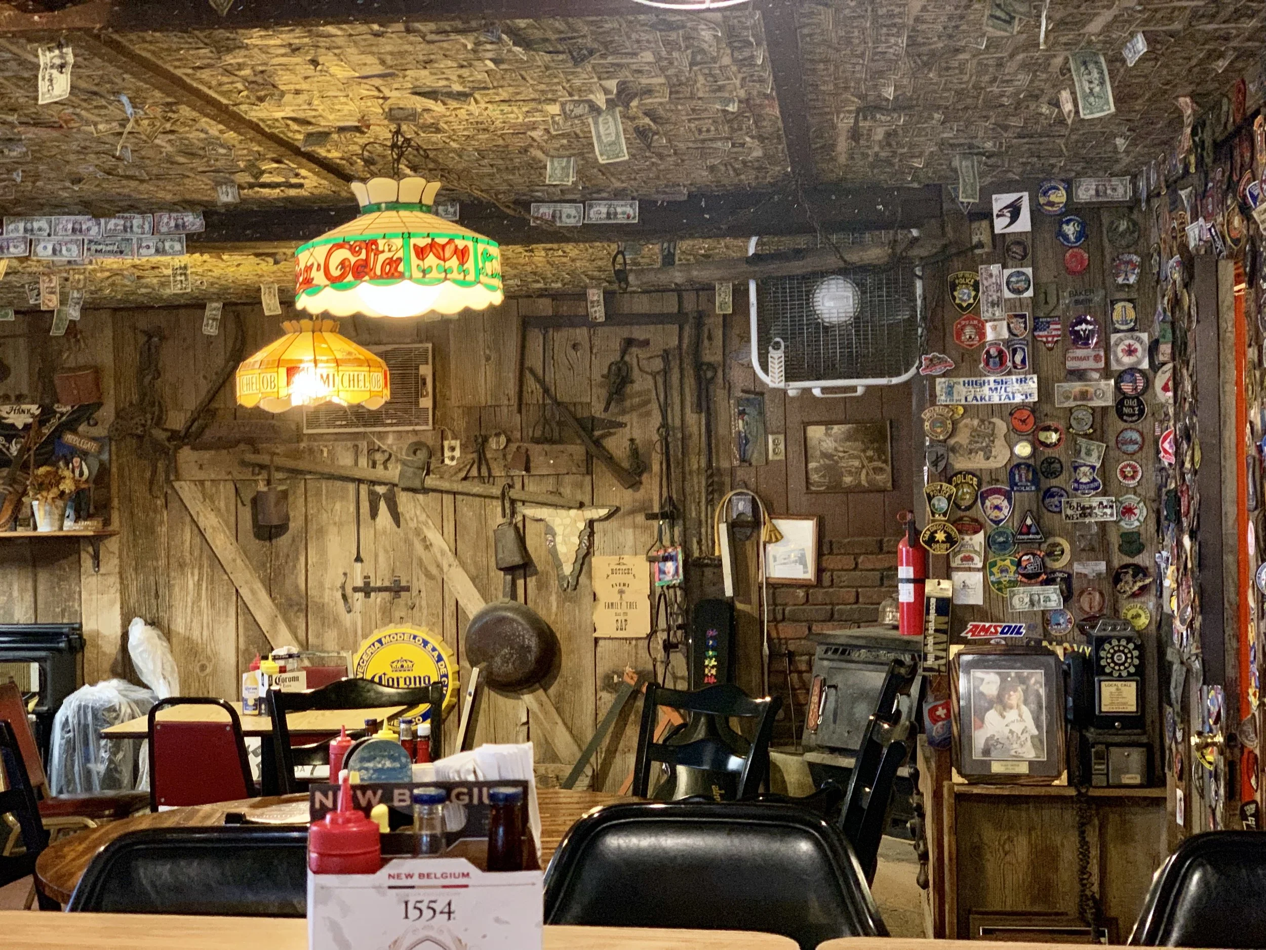 Outside and inside the bar at Middlegate.