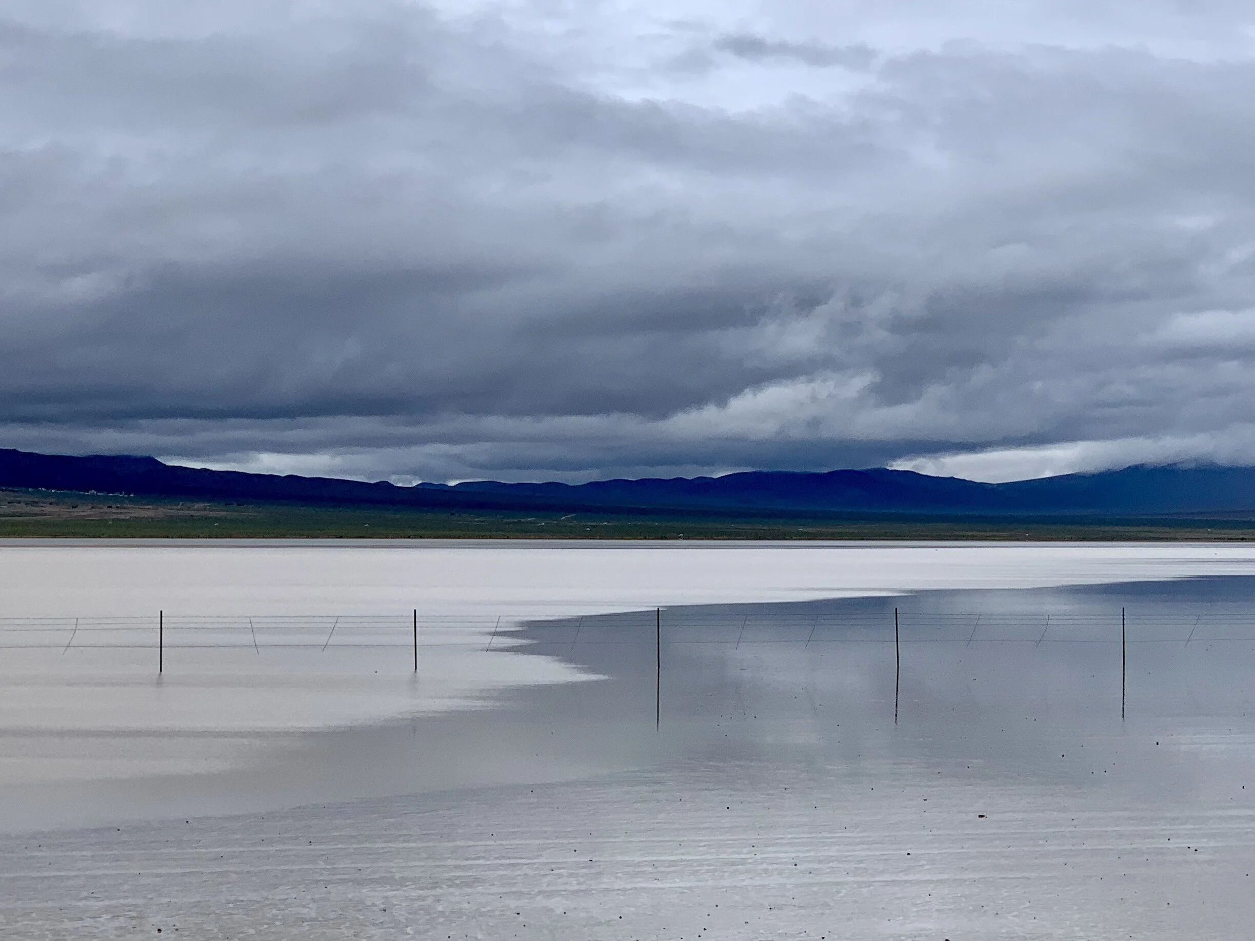 Flooded salt flats east of Reno.