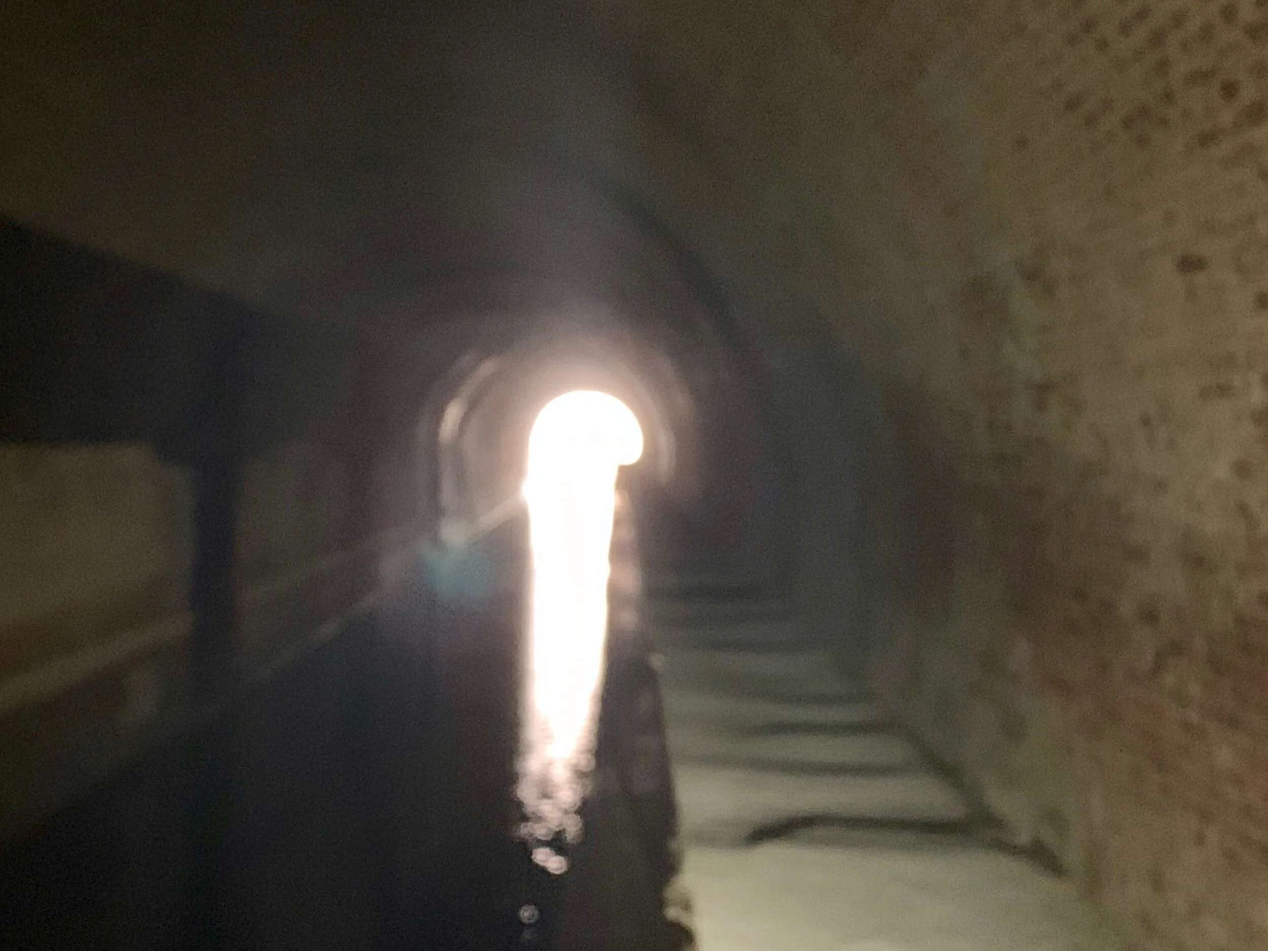 The tunnel at Pawpaw Mountain has a trail on one side and the canal on the other. It’s quite a spooky environment.