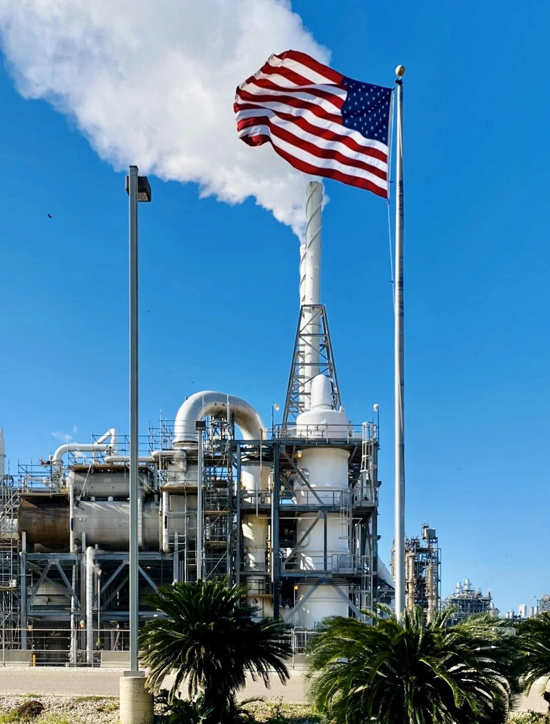 A close up shot of the Dow Chemical plant in Freeport. Locals say this is one of the largest chemical plants in the world.