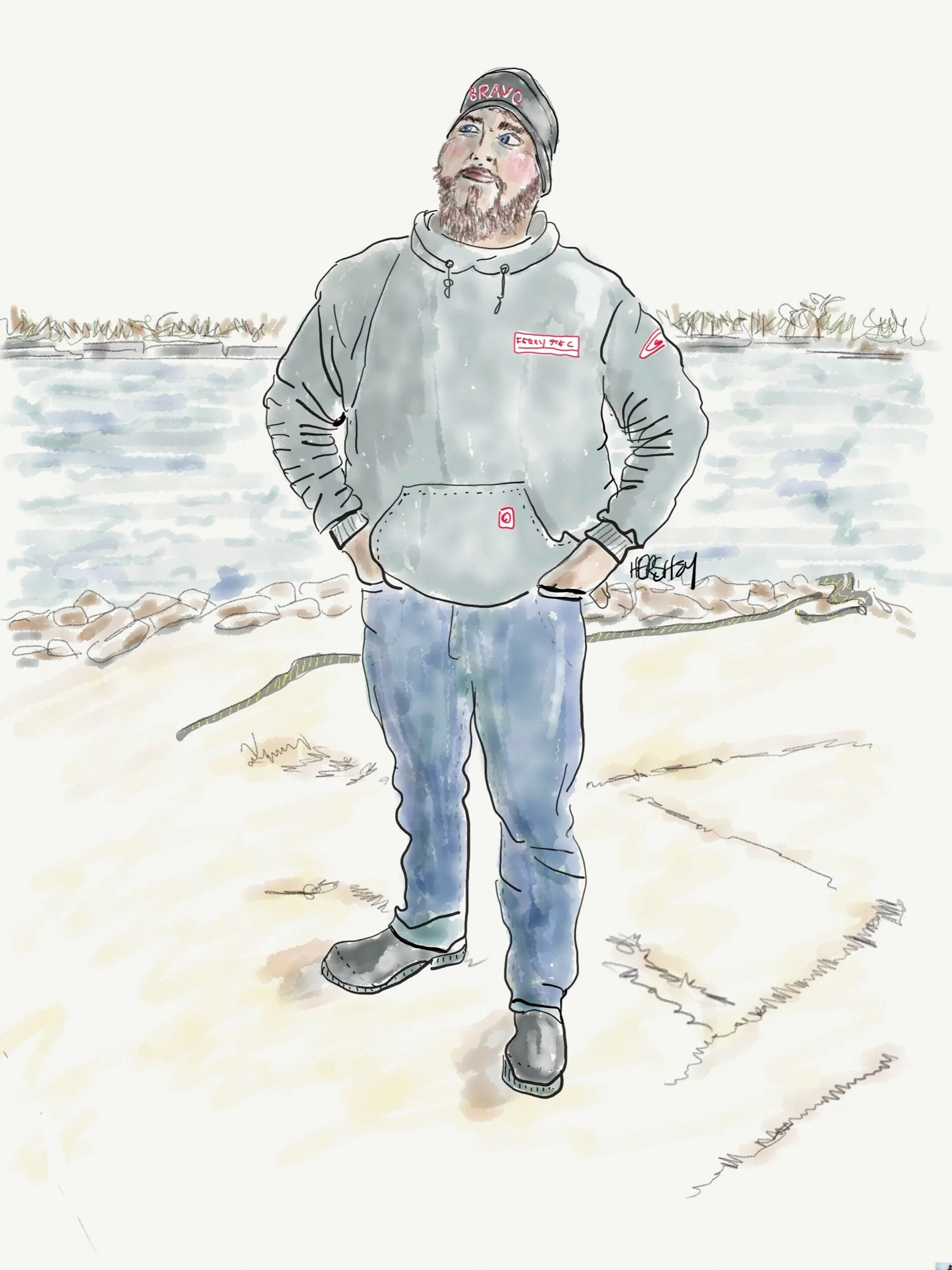 “Yeah, some parts of Missouri are east of the Mississippi and some parts of Illinois and Kentucky are west of it. People don’t know how much the river has shifted over the years”. Rex has been working hard for years running ferries on the Mississipp…