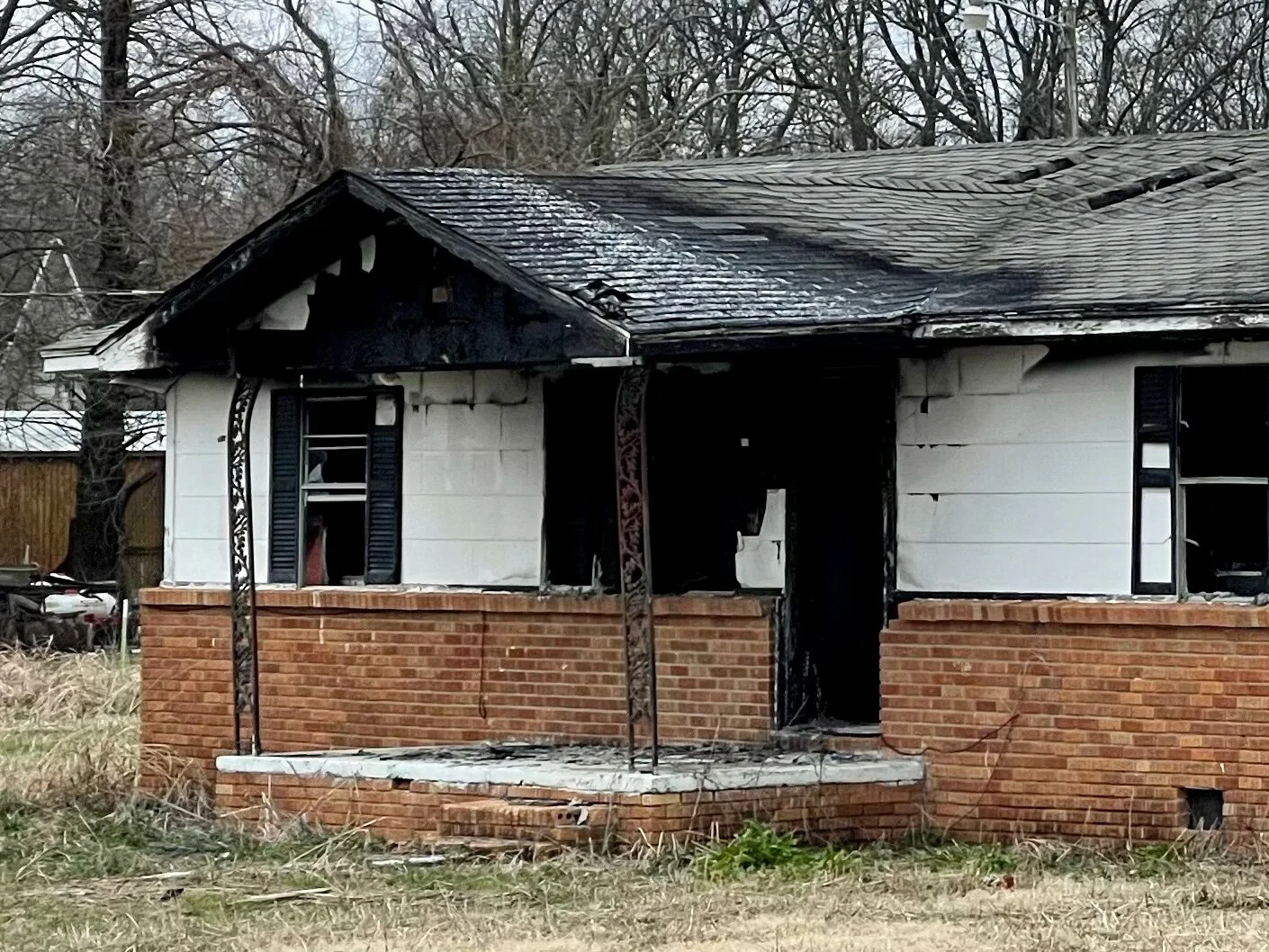 Just past the welcoming sign in Gunnison, Mississippi.
