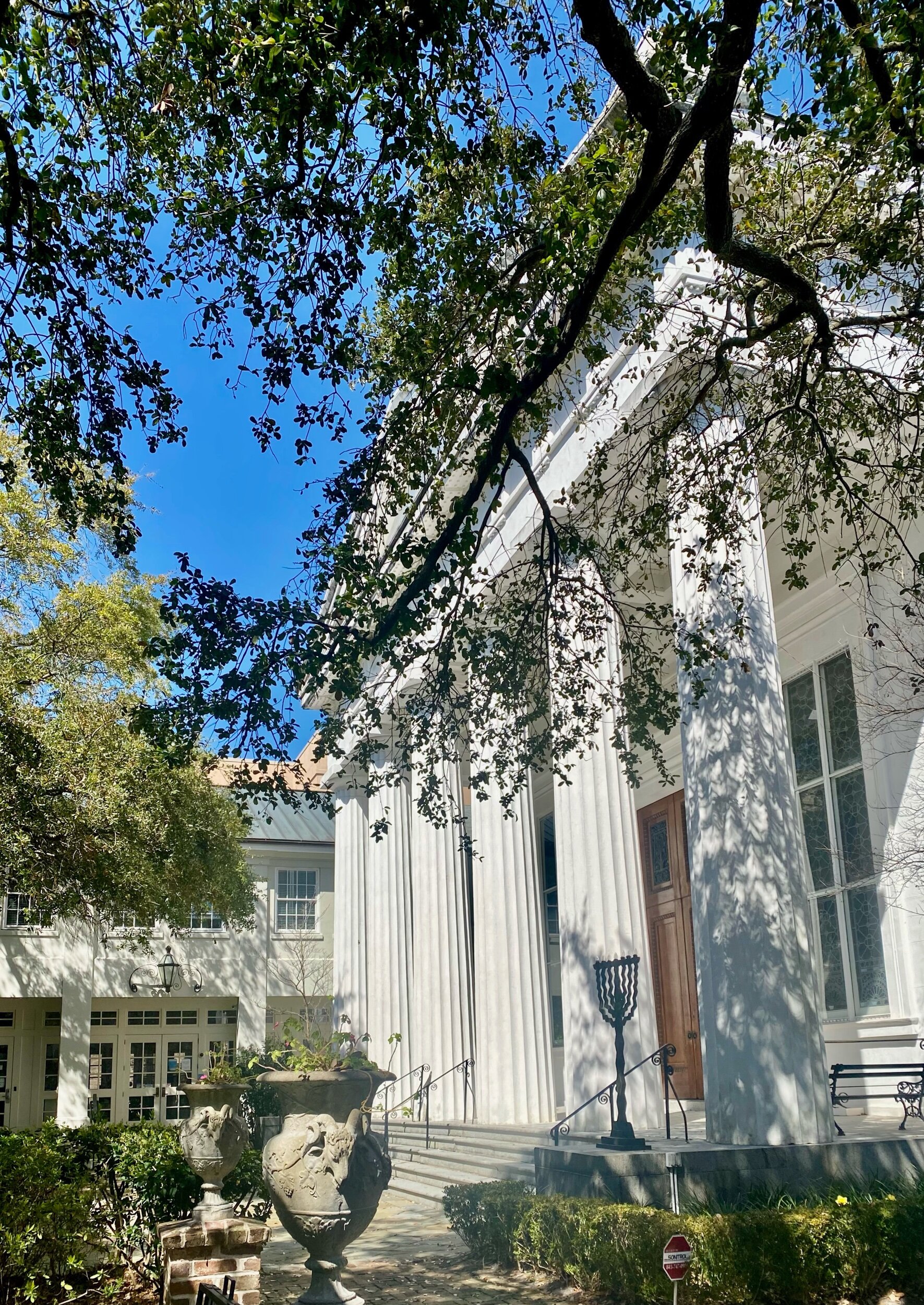 Temple Kahal Kadosh Beth Elohim in Charleston, SC. Founded in 1750, this temple is the cradle of reformed Judaism.