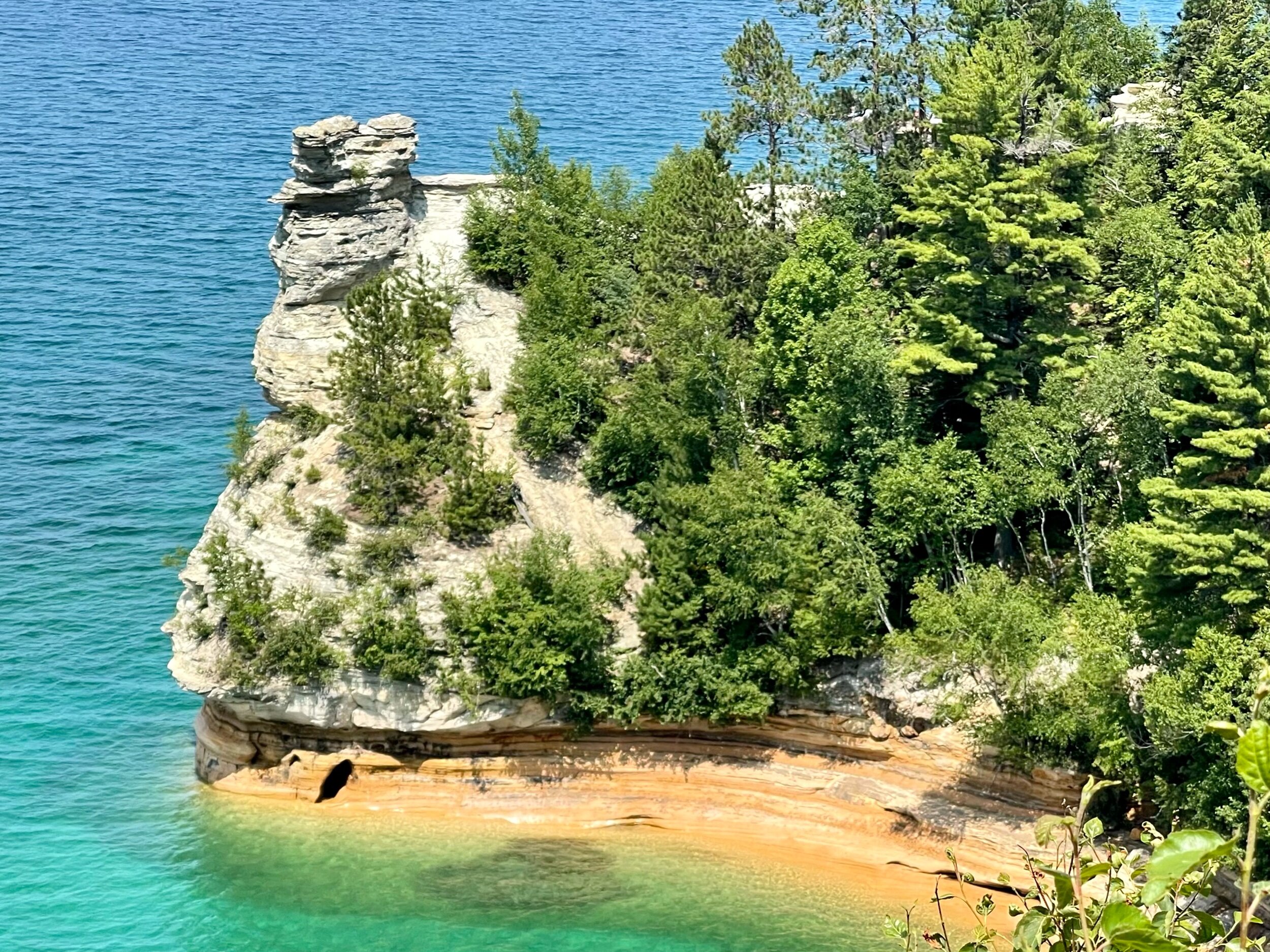 Pictured Rocks National Lakeshore near Munising, MI, where the  200-foot Pictured Rocks cliff face plummeted into Lake Superior earlier this summer. Photo by Michael Chase. Follow him on Instagram at mjohnsonchase.