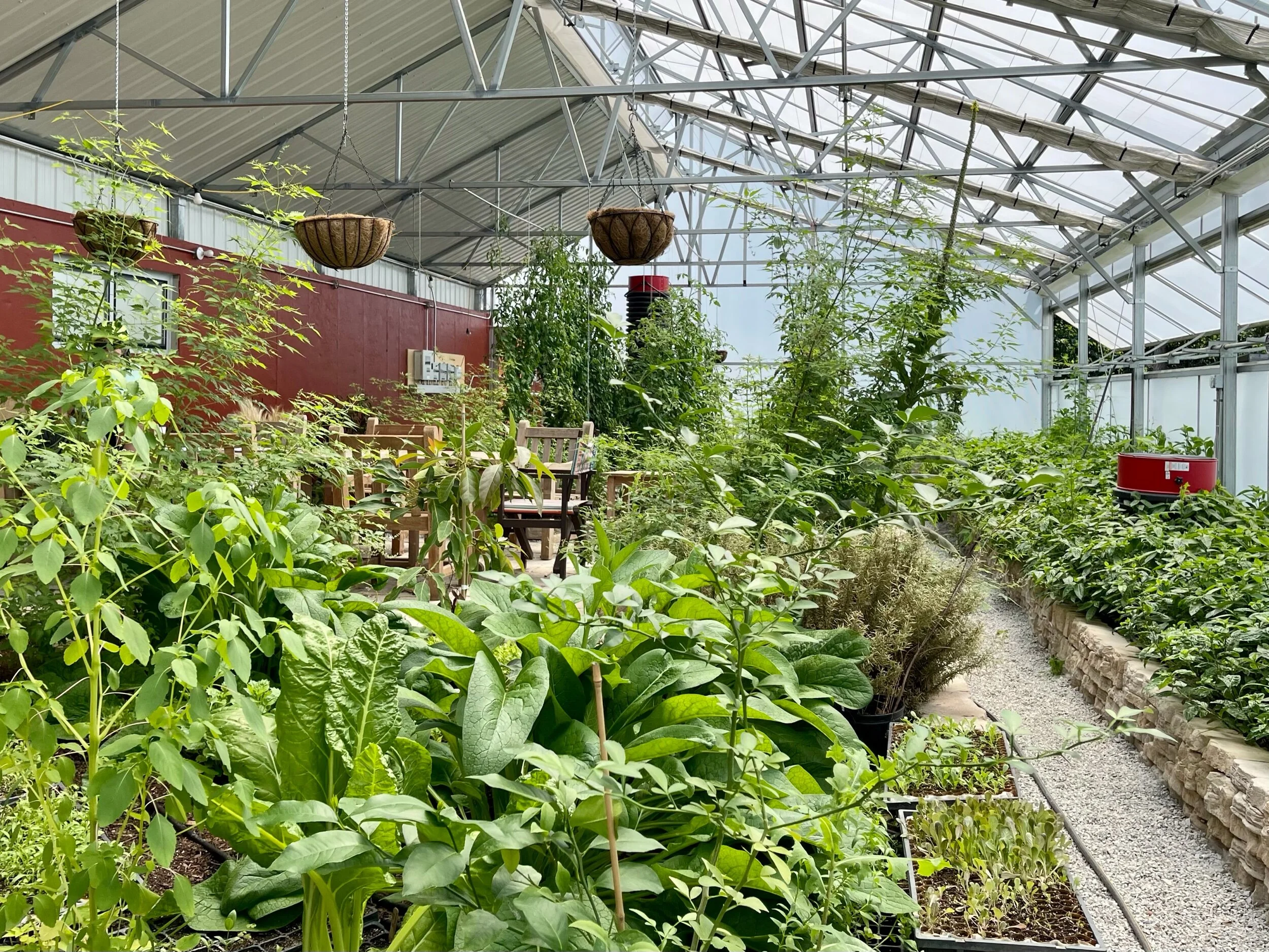 Following the work of Jerome Osentowski, Brett and Molly have constructed a “climate battery” greenhouse to create an indoor forest garden to extend their growing season.