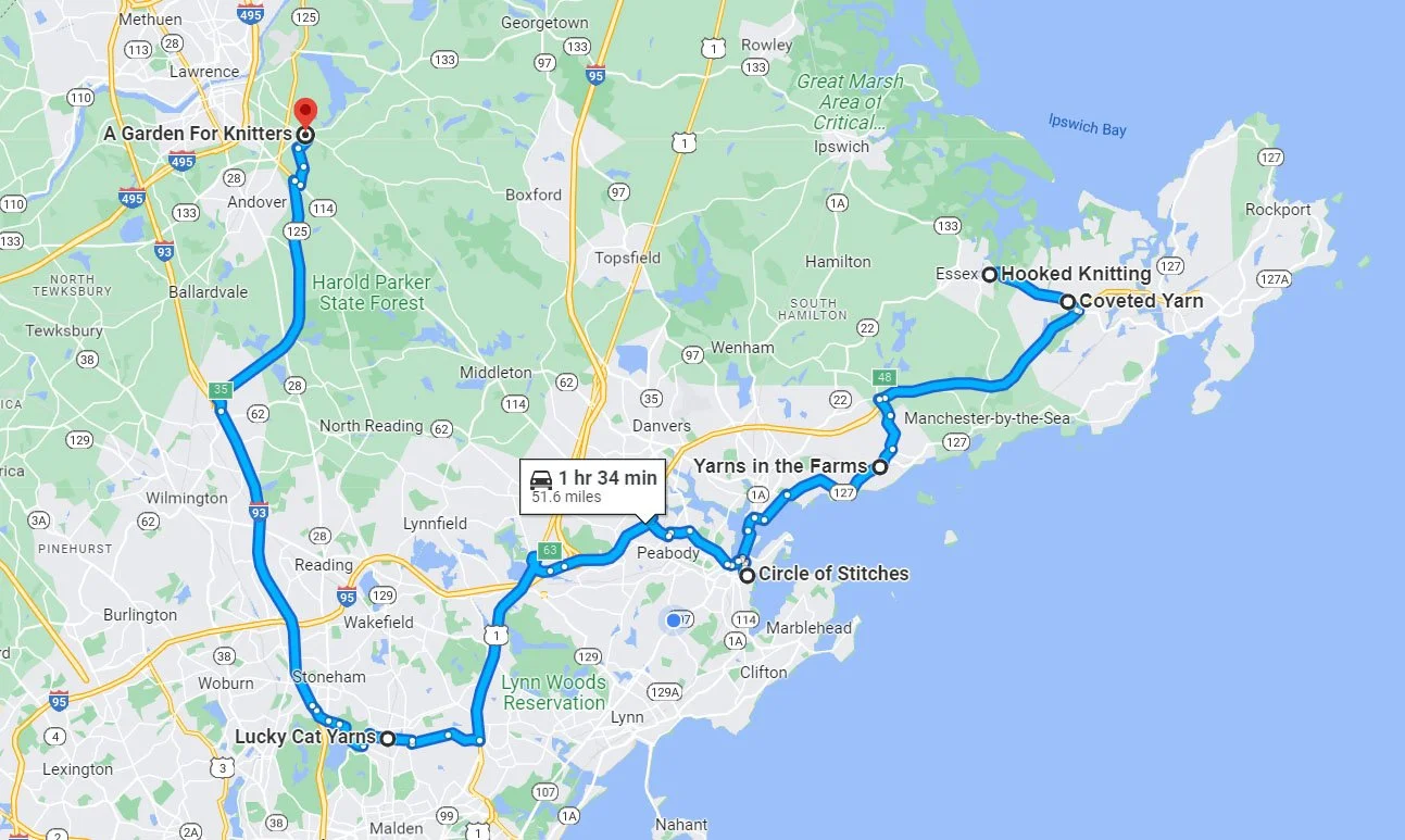 Map — Knit North Yarn Crawl