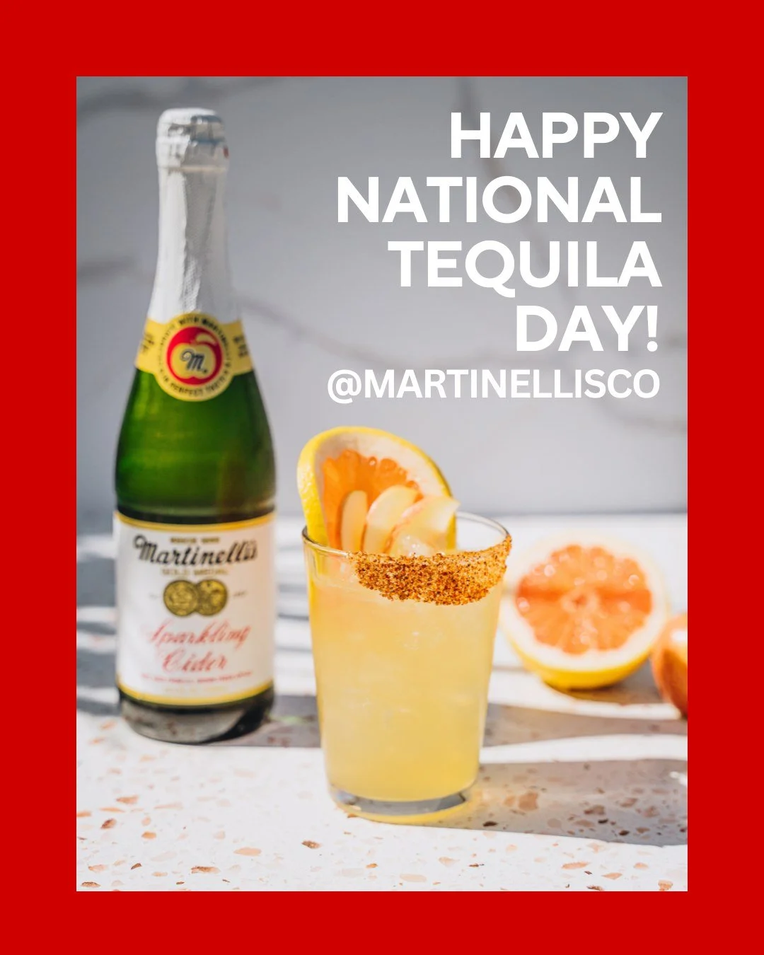 Happy National Tequila Day!
Happy Hour is near; whip up a delicious margarita like this Paloma con Manzana. Recipe
@martinellisco.
Salud!