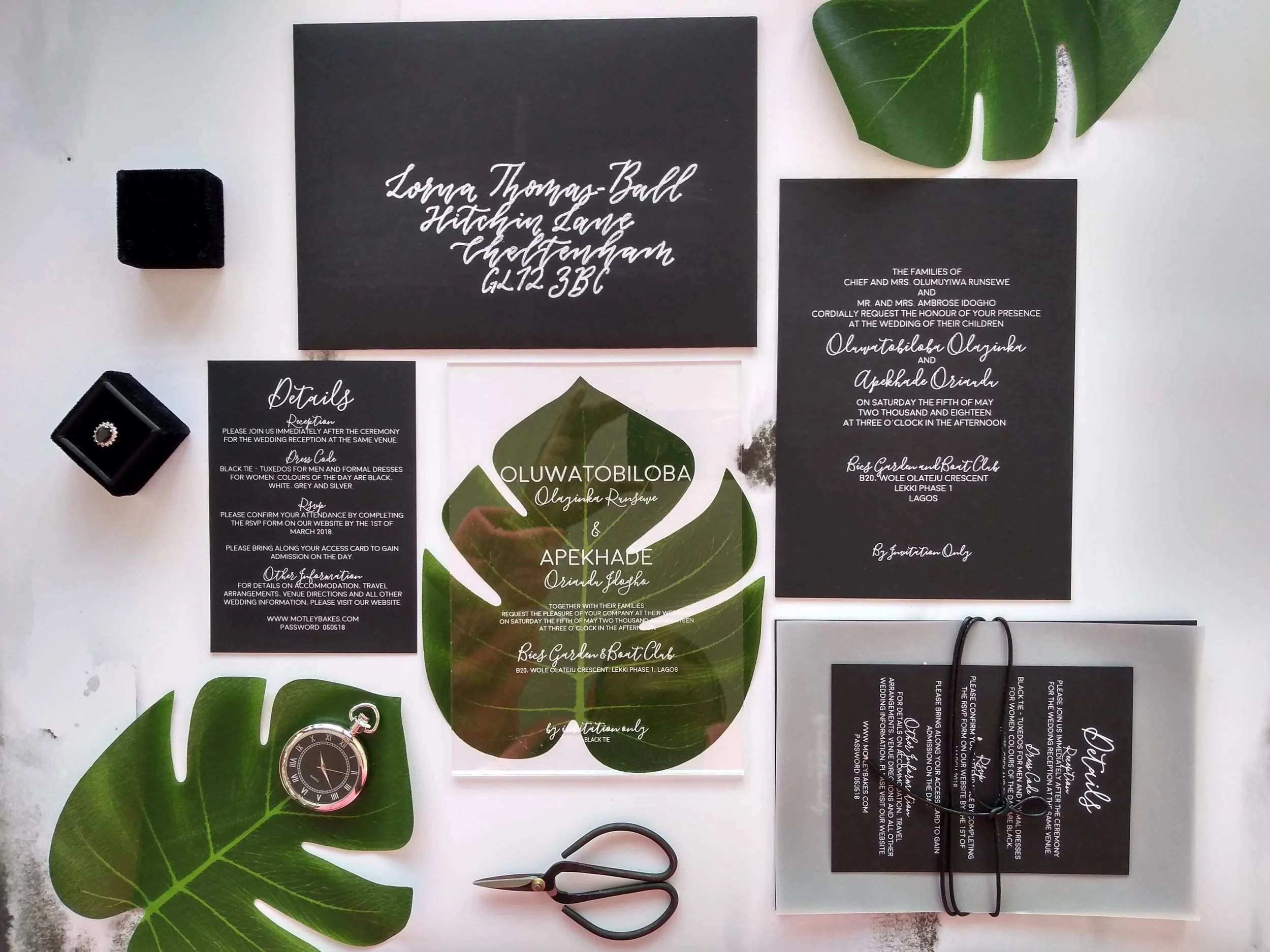 Modern Acrylic Wedding Invitation