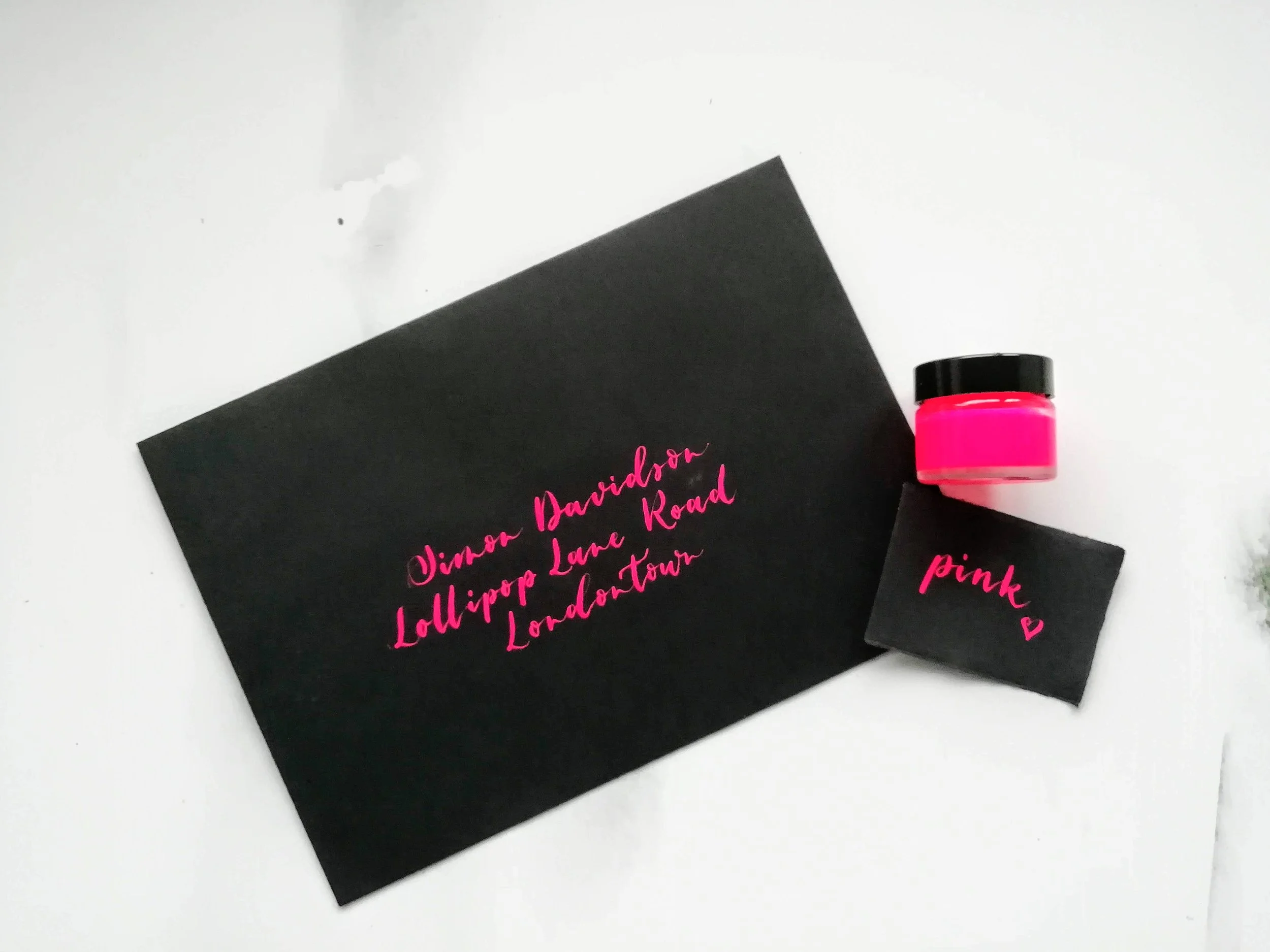 Fluorescent Pink Calligraphy Ink