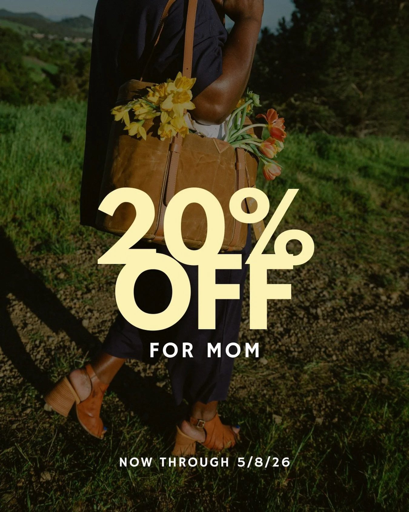 Hey hey hey, what do ya say&mdash; we&rsquo;re feeling pretty pumped for Mother&rsquo;s Day!
Ok enough with the rhymes! If you&rsquo;ve been eyeing the Goldie bag, get your 20% NOW through 5/8 only (that&rsquo;s this Friday!) 
Discount automatically 