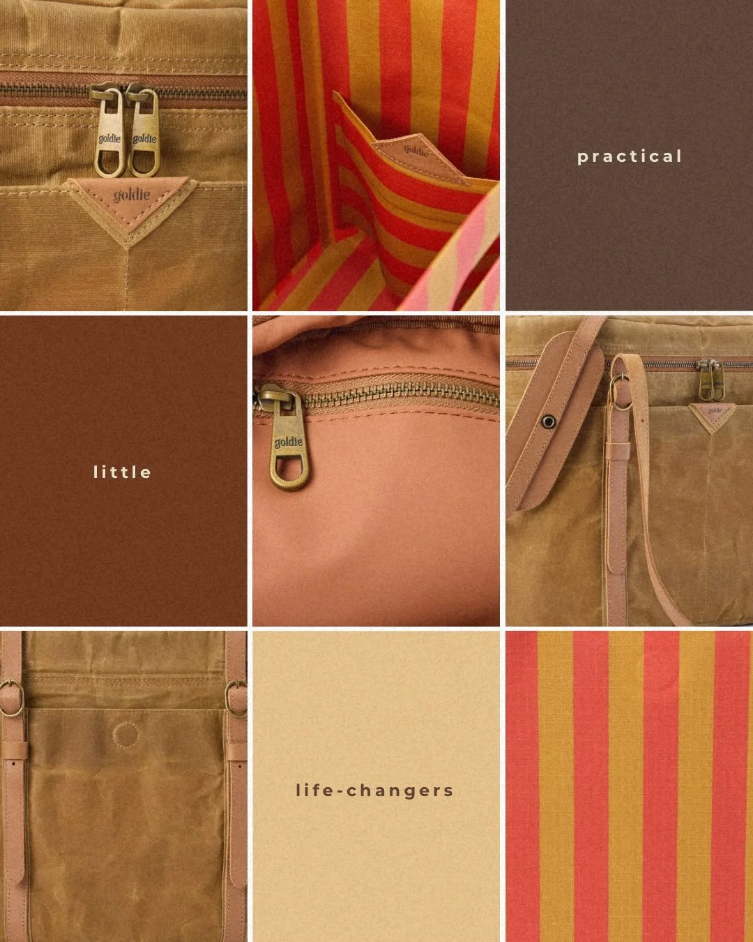 PRACTICAL LITTLE LIFE CHANGERS.
We&rsquo;re moms after all, so every detail was designed with real life in mind. The pockets, the closures, the insulation, the easy-access everything. 

The kind of thoughtful features that don&rsquo;t seem like a big