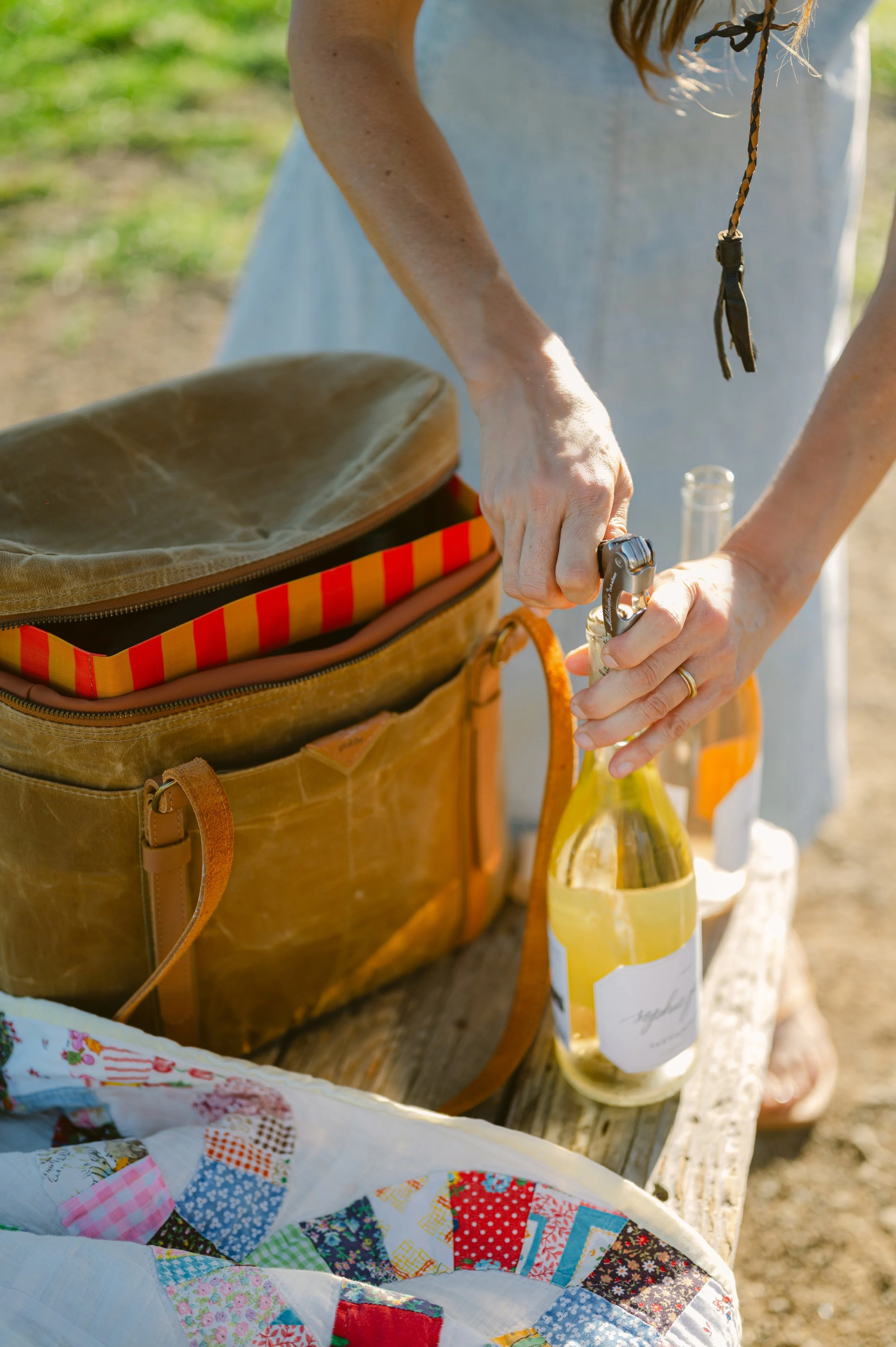 goldie picnic bag perfect for carrying sophie james wine and charcuterie.jpg