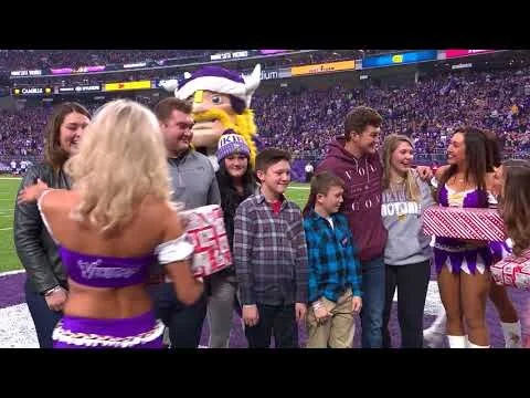 Best Christmas Ever (BCE) and the MN Vikings. Halftime Surprise Drop!