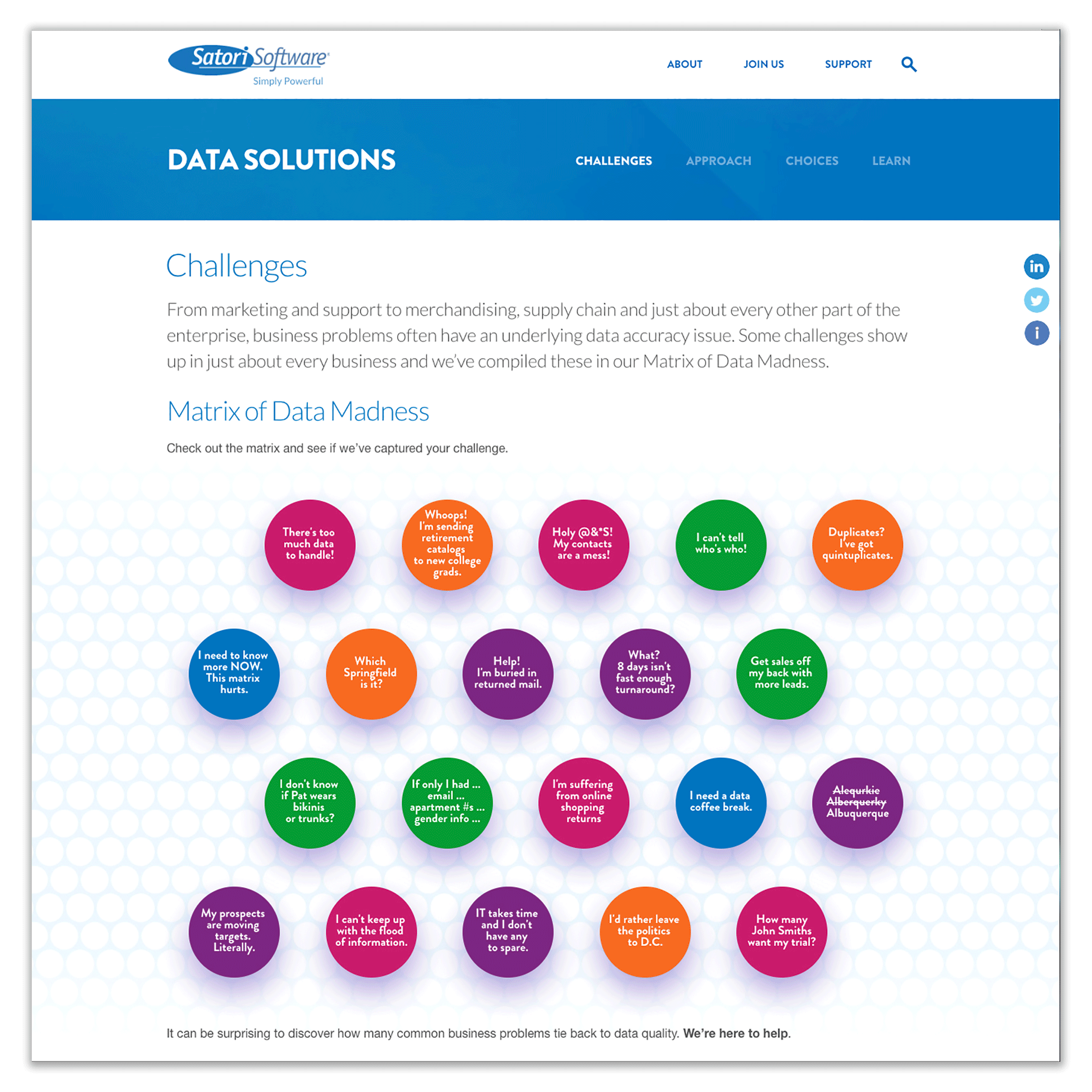 Satori Data Solutions Landing Page-Art Direction &amp; Design