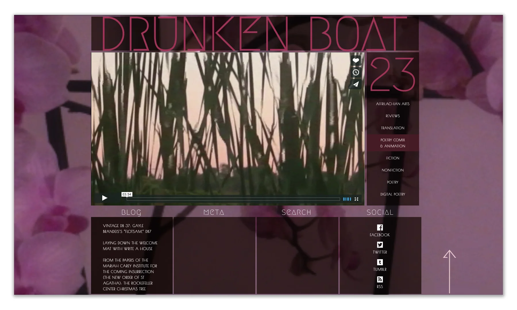 Drunken Boat 23-Website Art Direction &amp; Design
