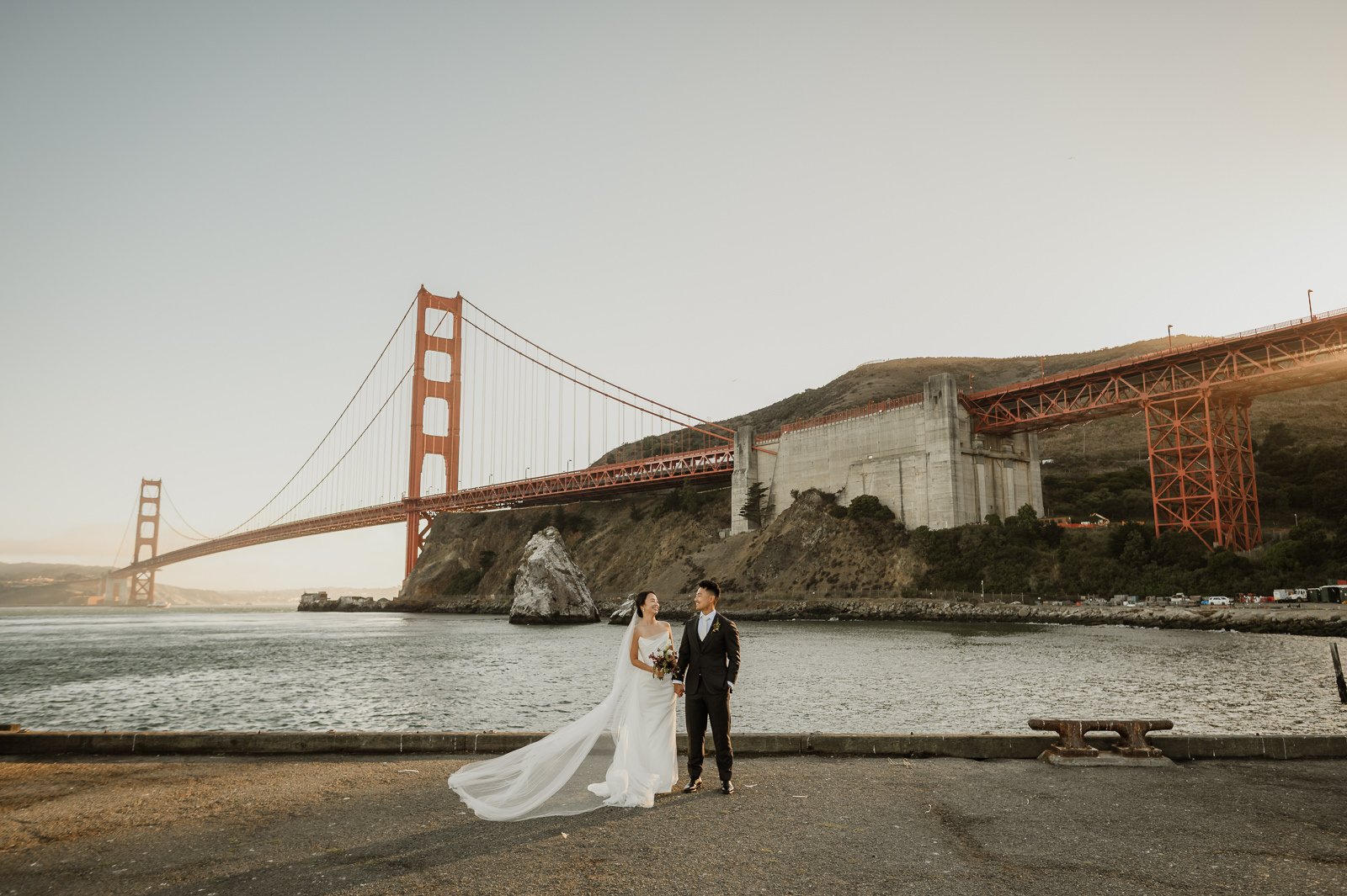 HEEWON + JIMMY: Fall Wedding at Cavallo Point Lodge with a Golden Gate Bridge Cameo » Junebug Weddings