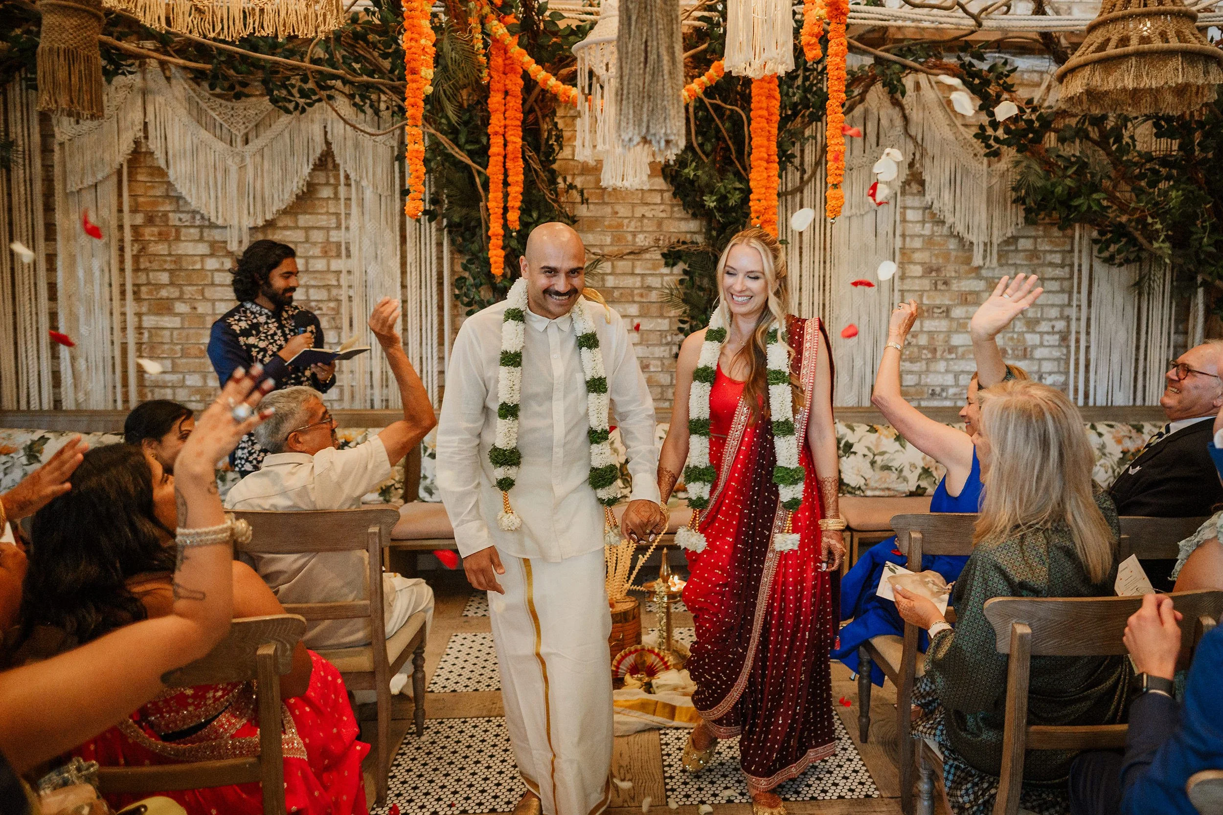 RAGAN + VINEETH: This Copra Restaurant Wedding Honored Indian Tradition in the Most Thoughtful and Elegant Ways » Junebug Weddings
