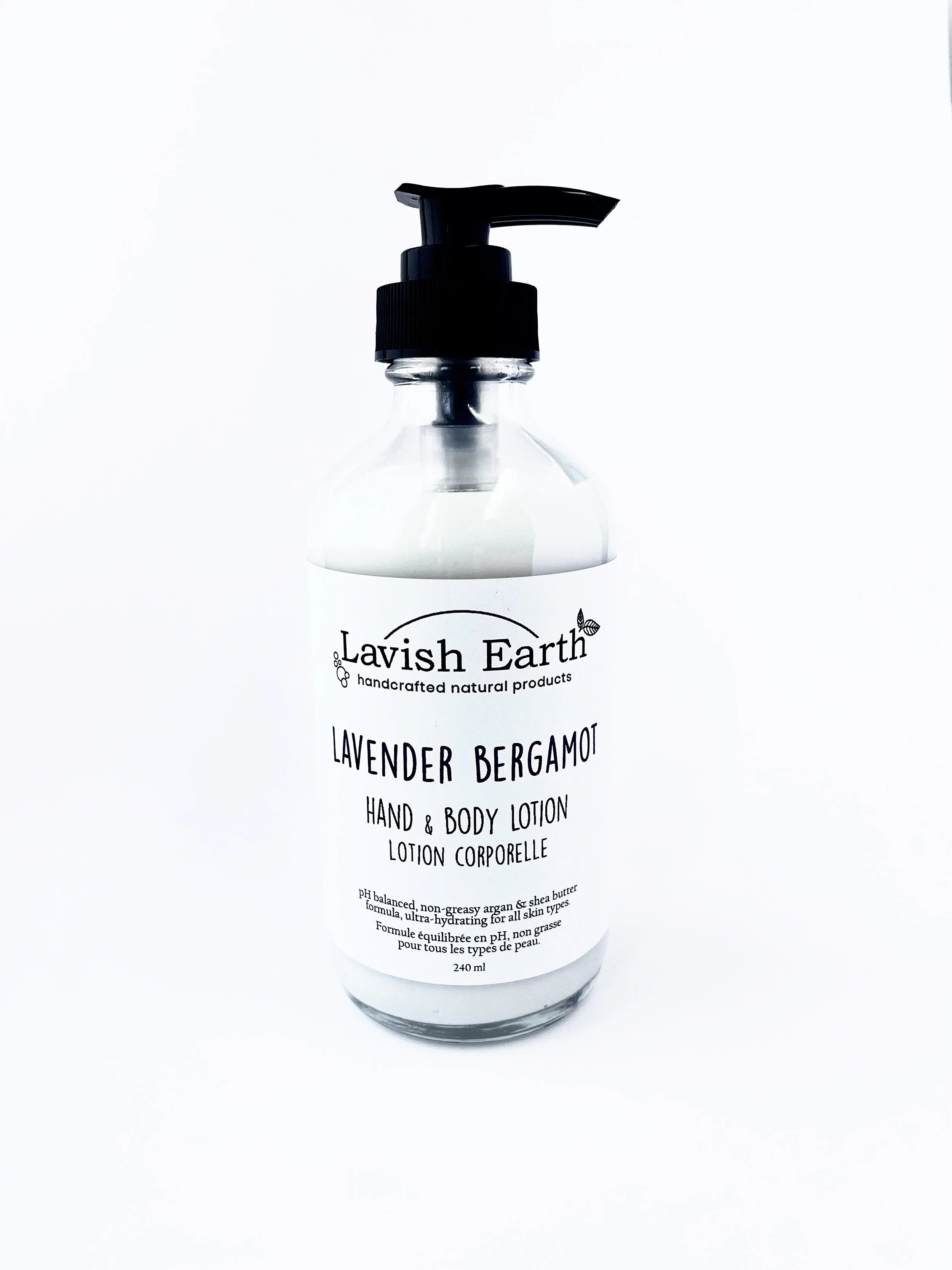 Lavish Earth lavender bergamot hand and body argan oil lotion natural skincare Grand Valley Ontario