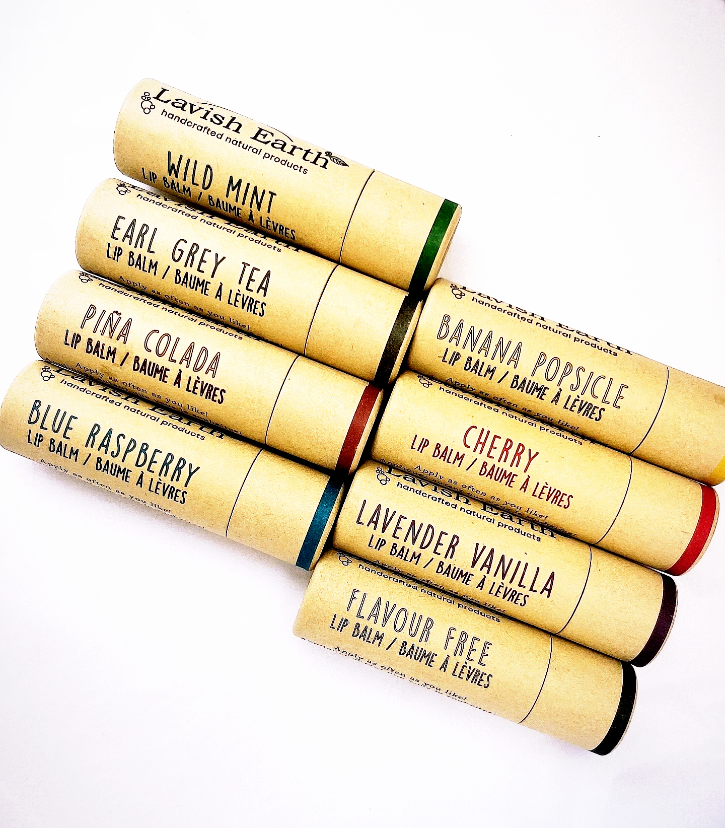 natural lip balms, compostable tube, handcrafted Ontario