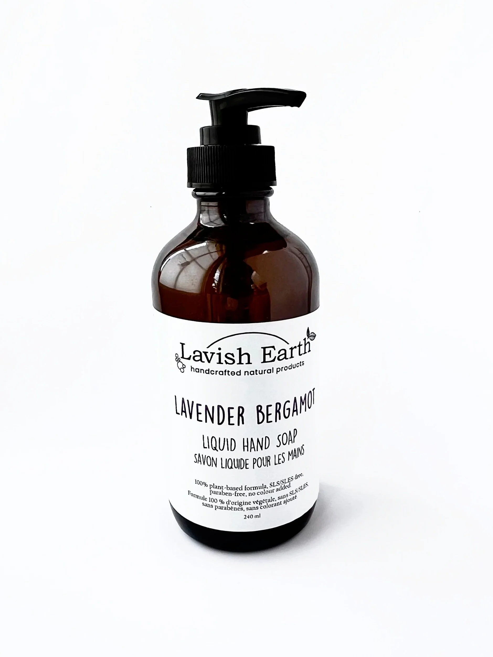 Lavish Earth Lavender bergamot liquid hand soap, SLS free Ontario