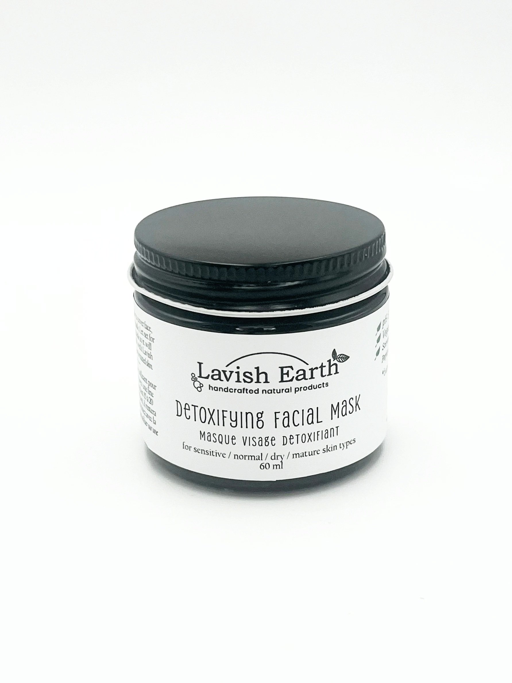 Lavish Earth facial mask, premixed natural plant-based Ontario