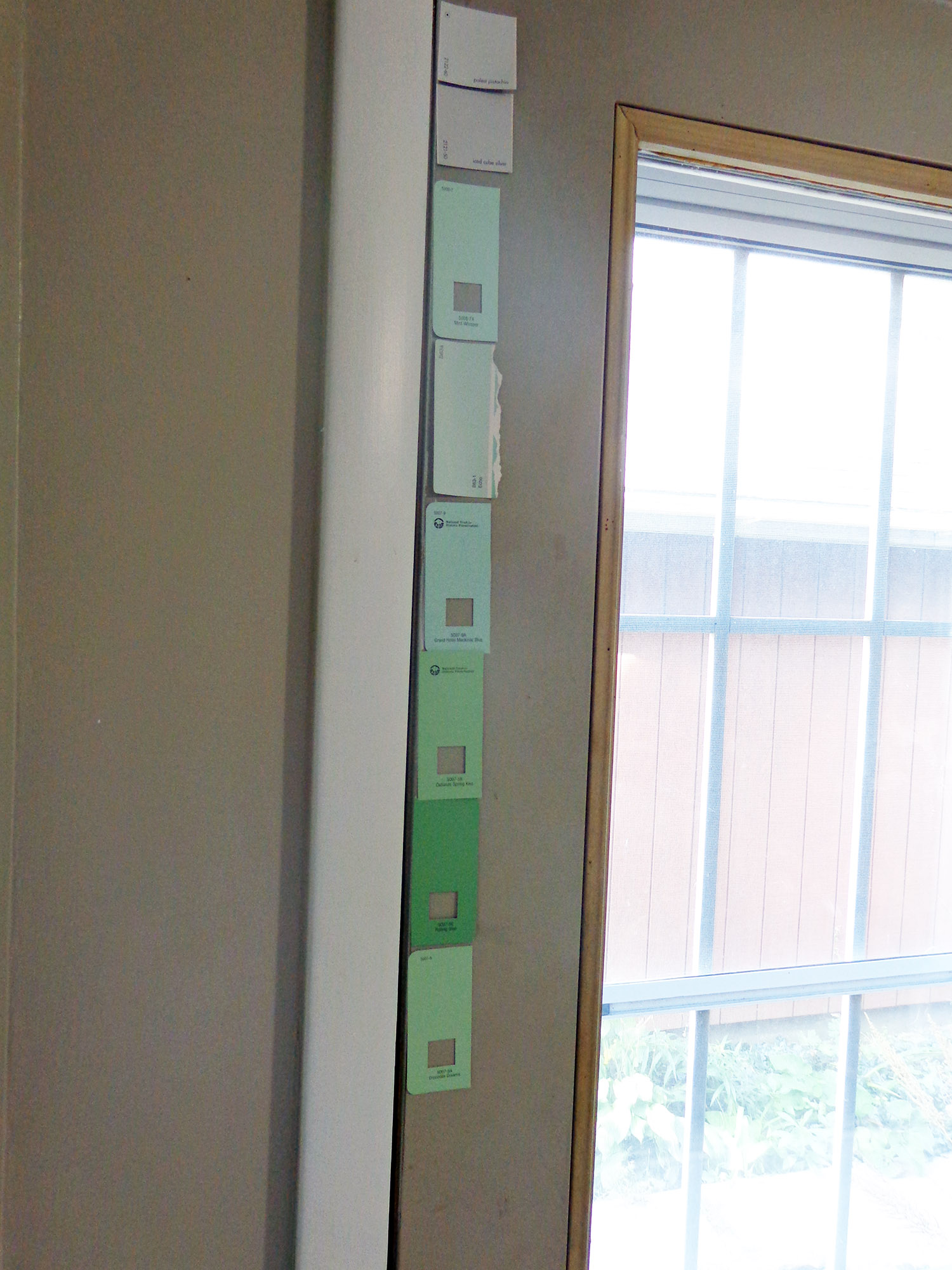 Brightly painted interior doors, via danielleandco.com