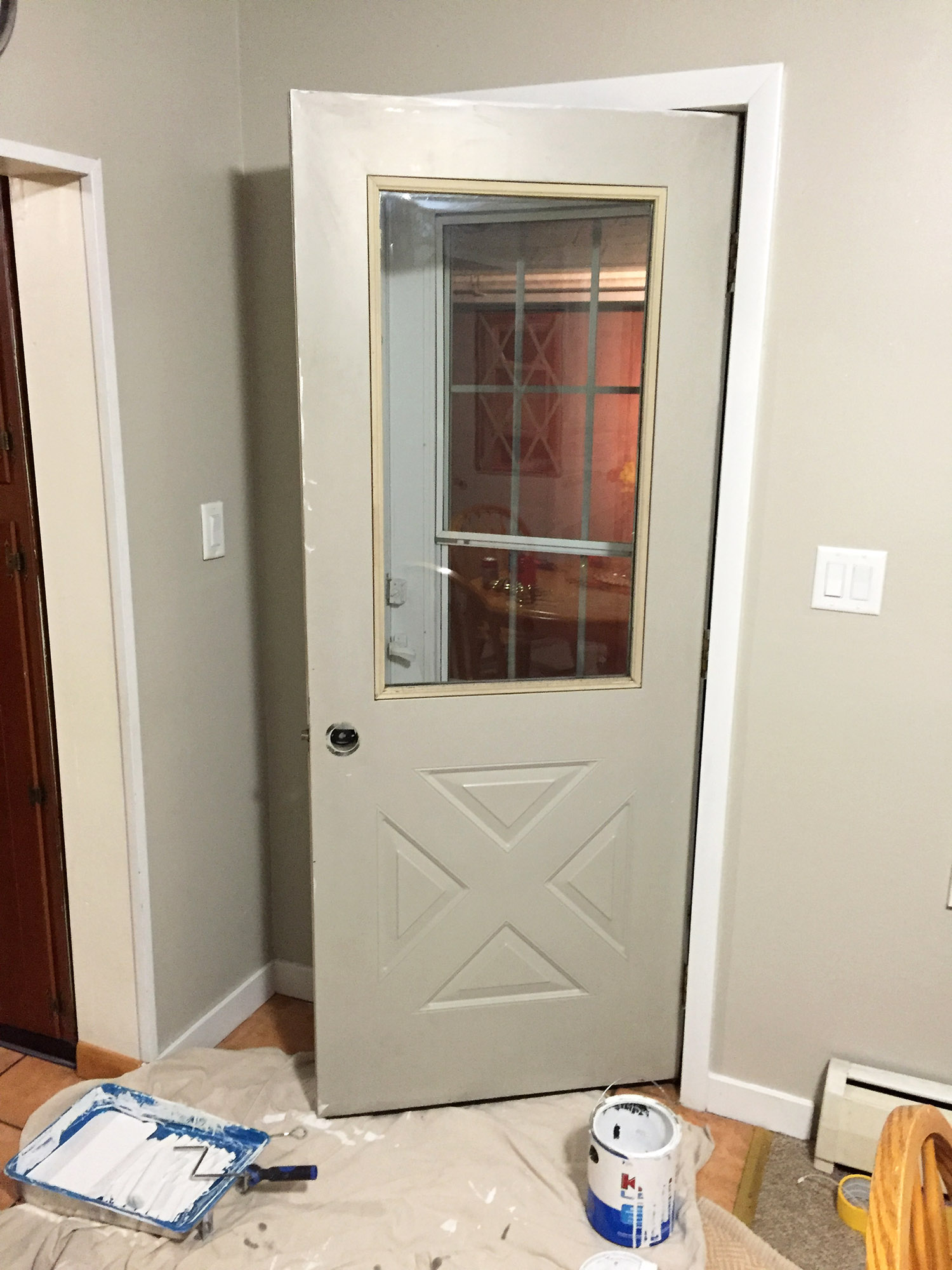 Brightly painted interior doors, via danielleandco.com