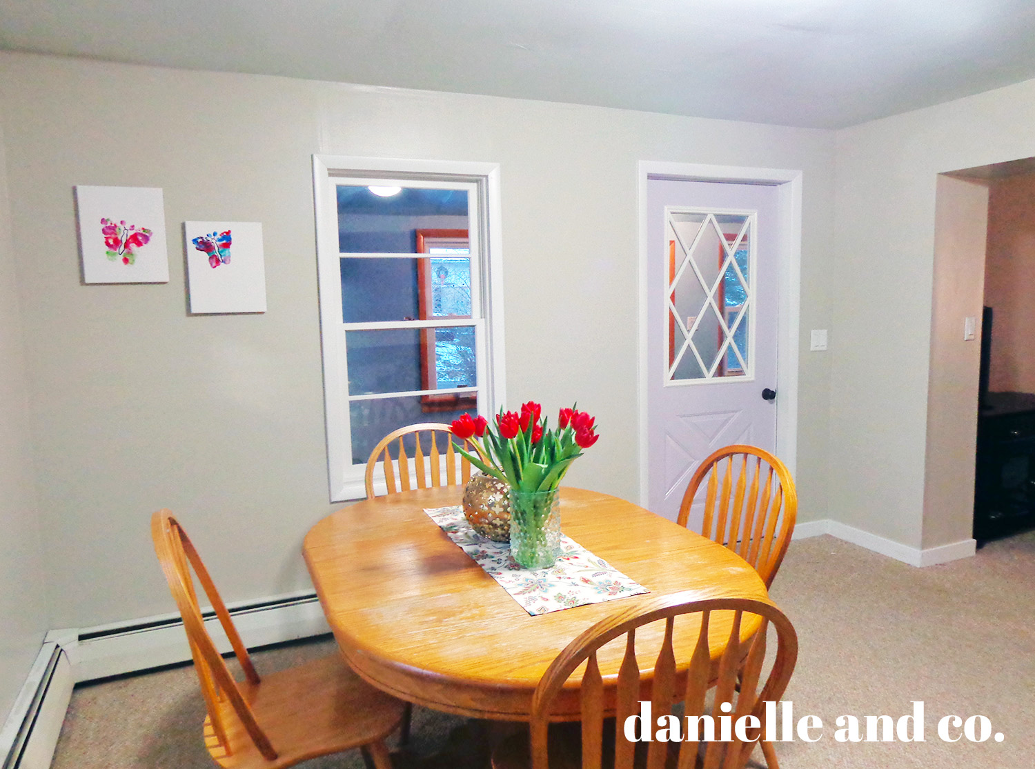 Brightly painted interior doors, via danielleandco.com