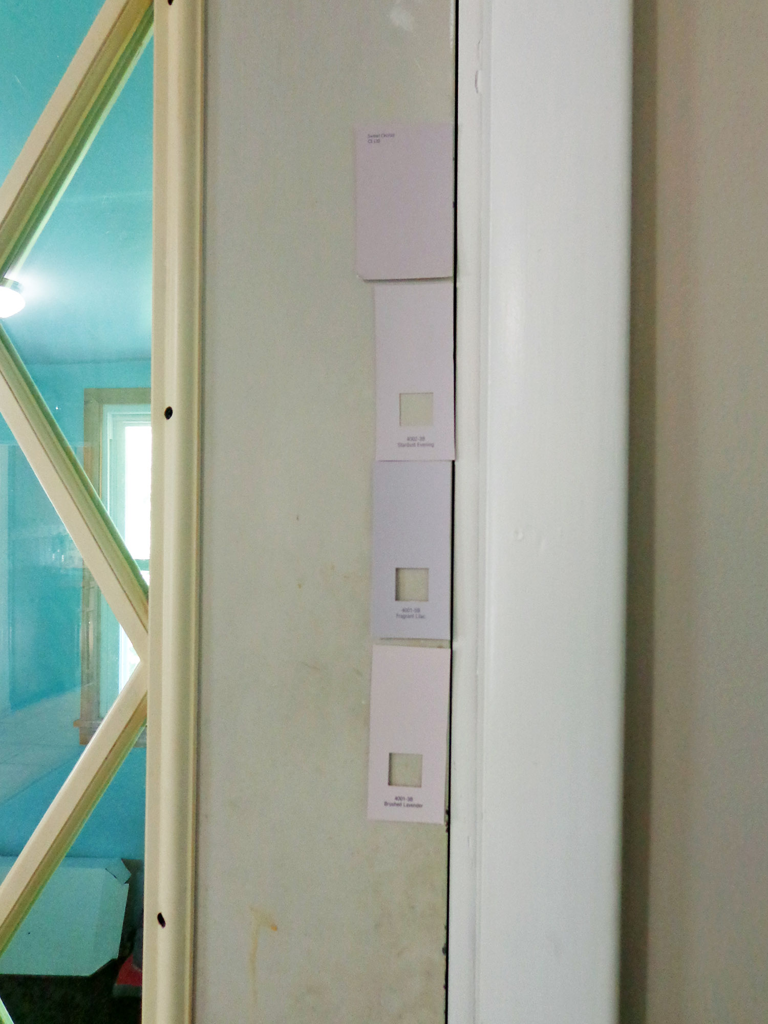 Brightly painted interior doors, via danielleandco.com