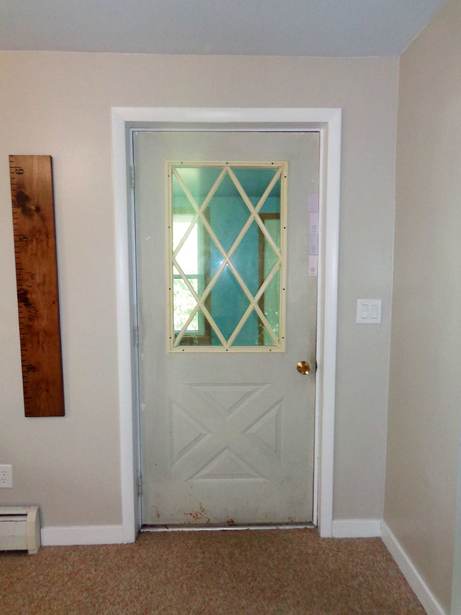 Brightly painted interior doors, via danielleandco.com