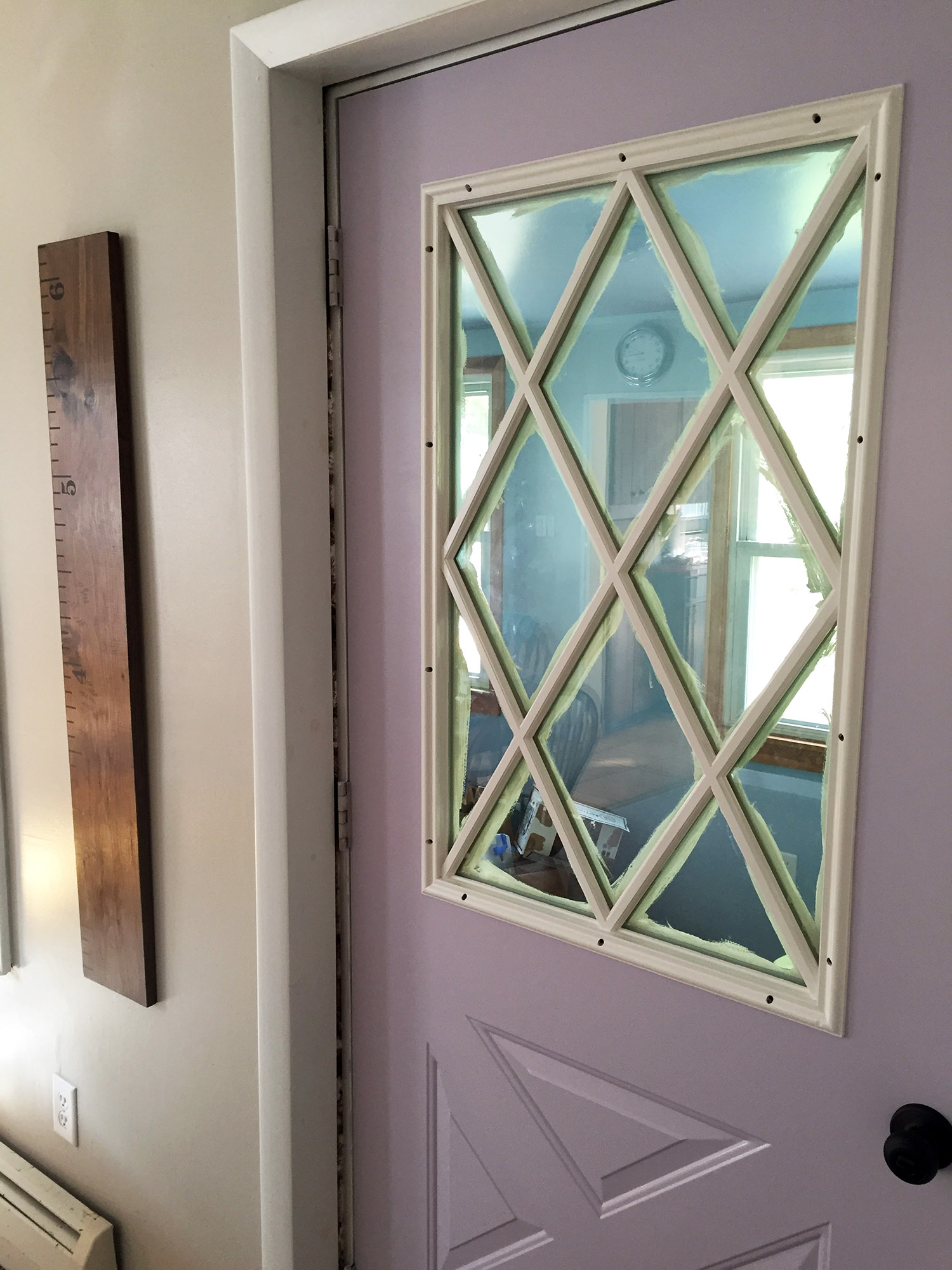 Brightly painted interior doors, via danielleandco.com