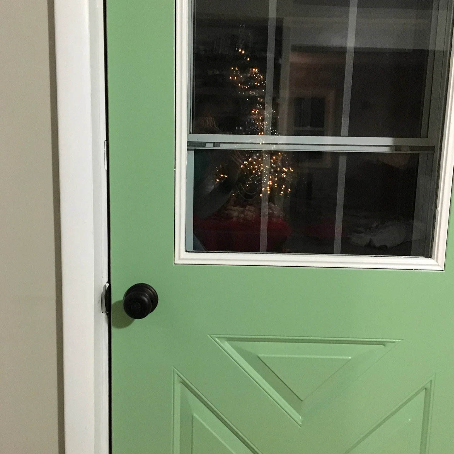 Brightly painted interior doors, via danielleandco.com
