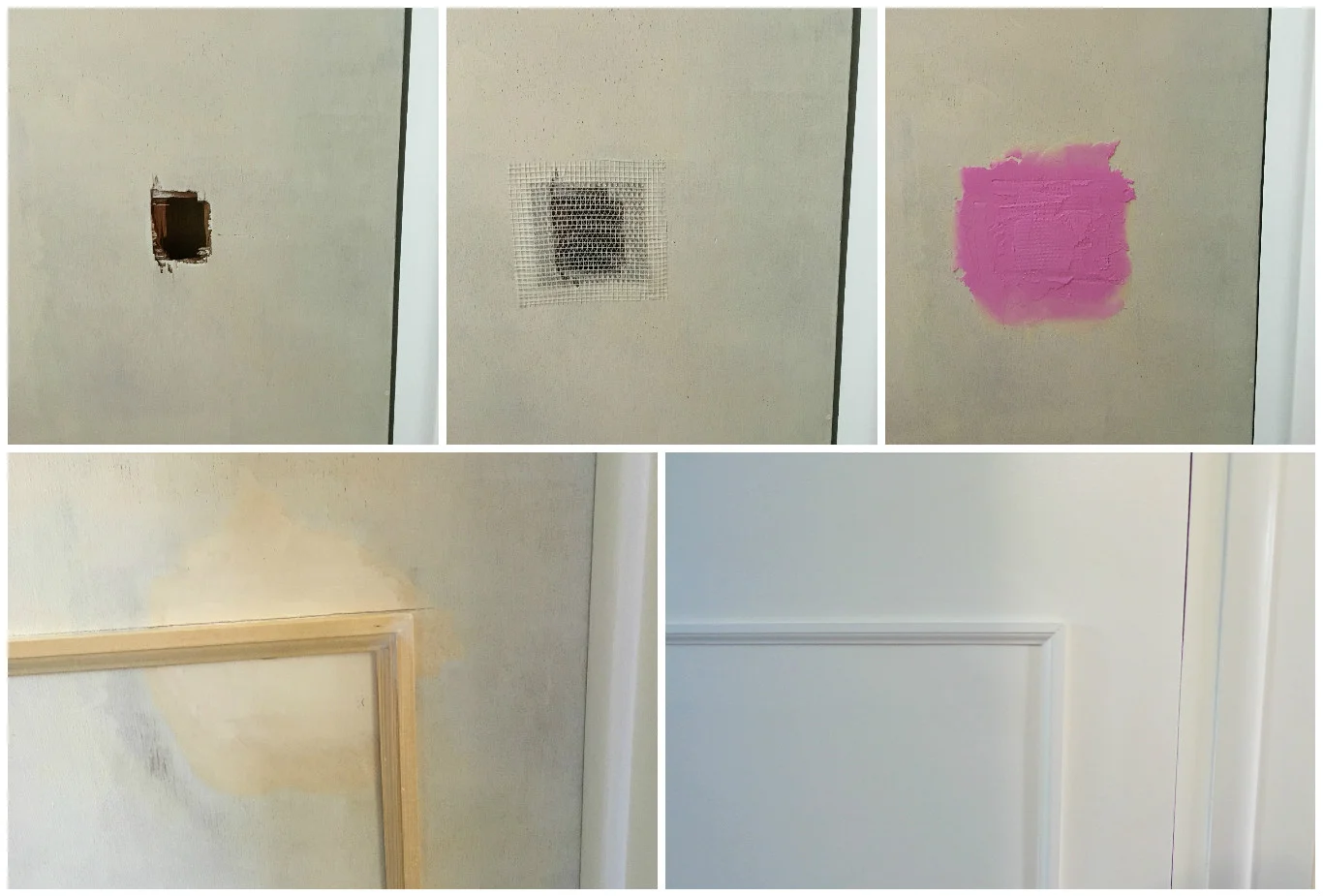 A DIY makeover of five (!!!!) doors at once! How to make old hollow-core doors clean and bright with paint and trim, from danielle and co.