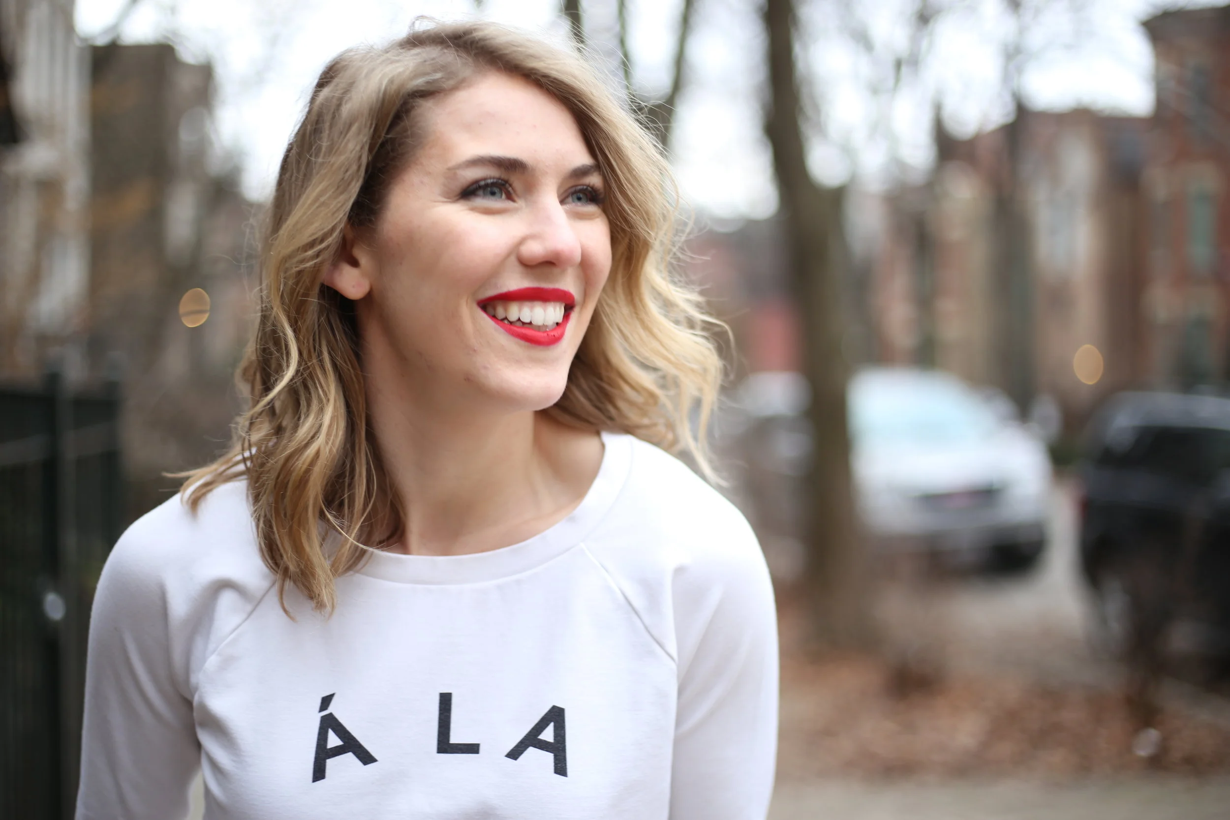 My favorite part: a red lip brings out my eyes + brightens my smile—just like Mom 