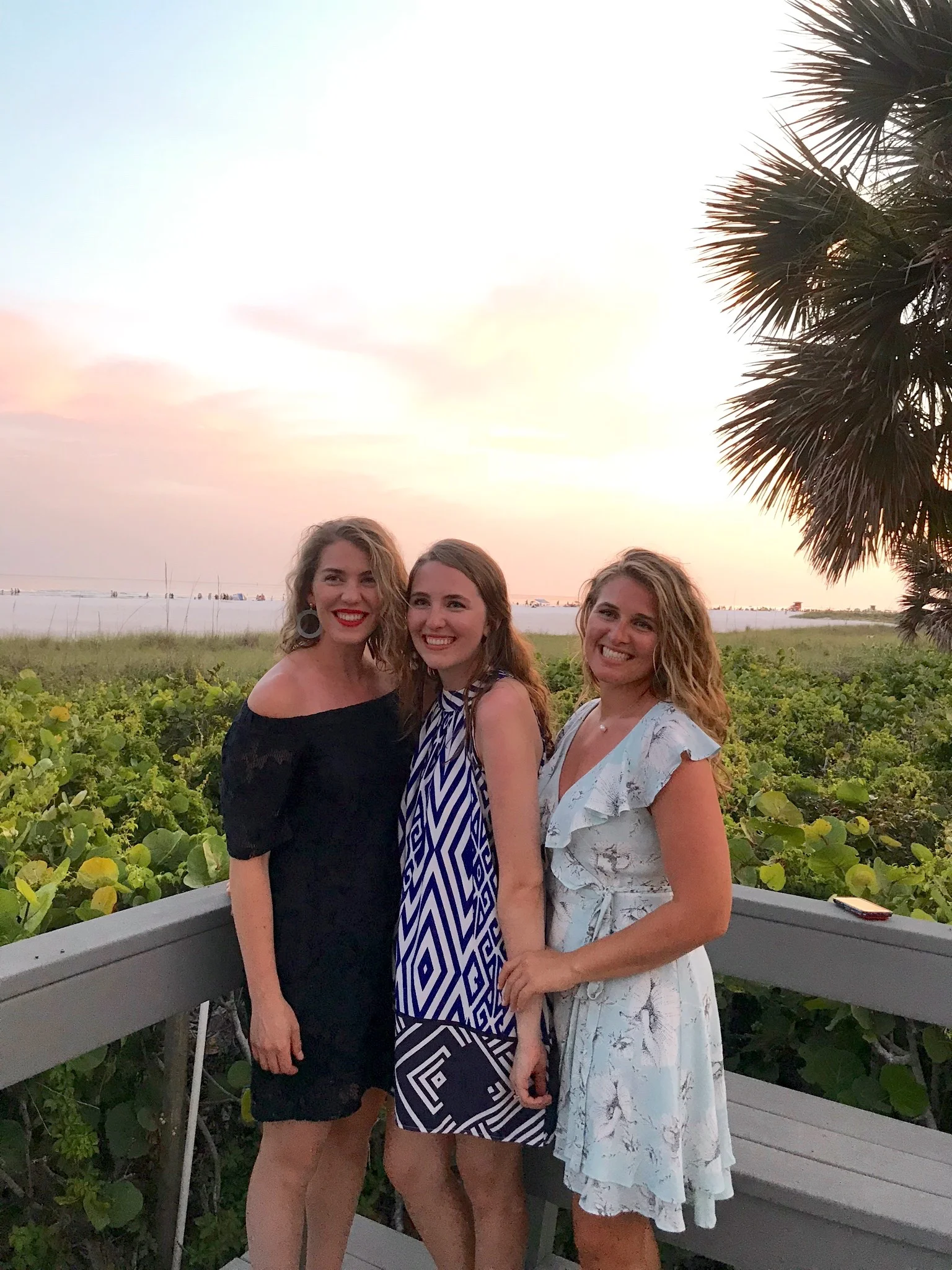 My sisters, Molly (center) and Tess (right), and me