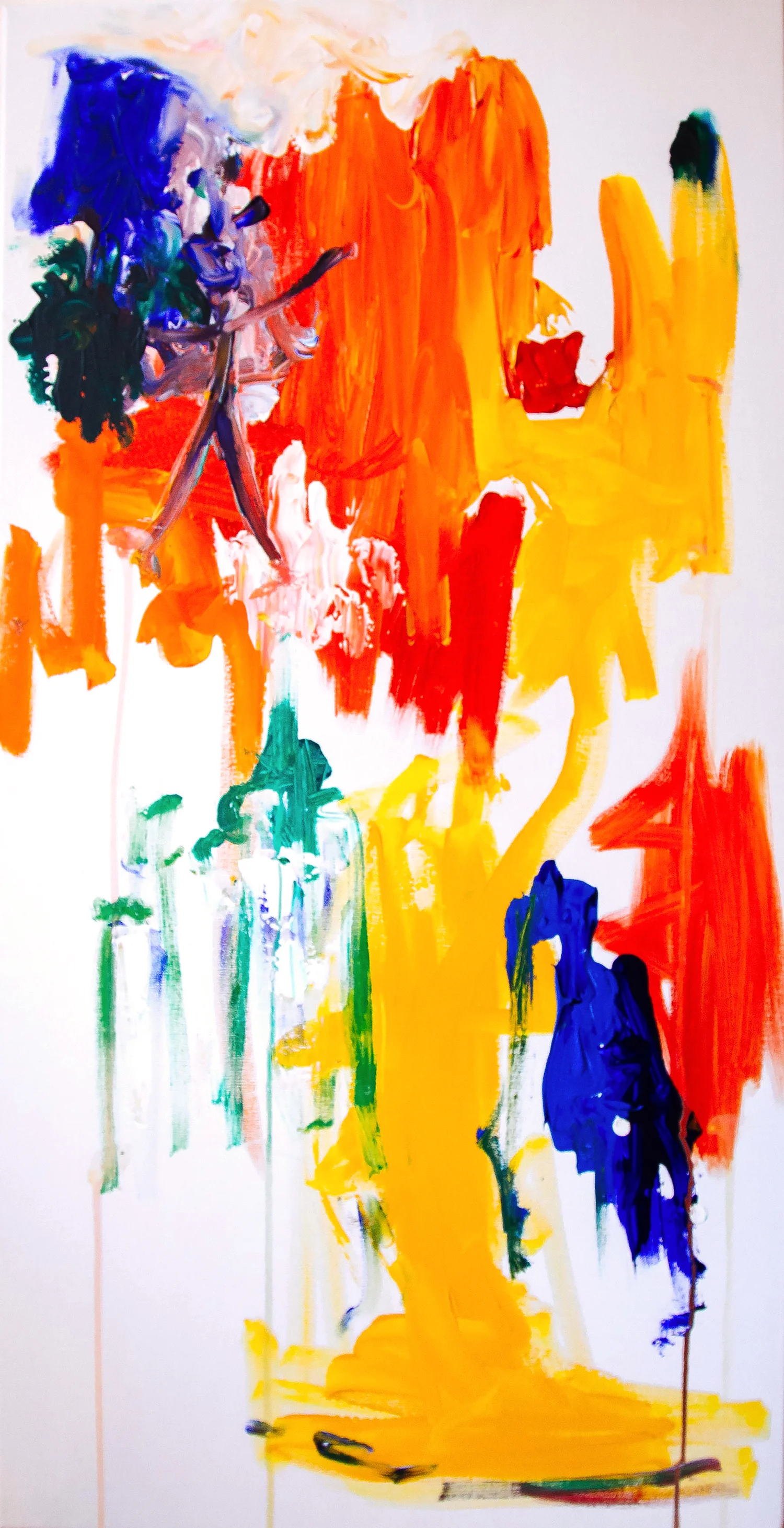 New York à Bordeaux #1, France, 2017, acrylics on canvas, 45x19"