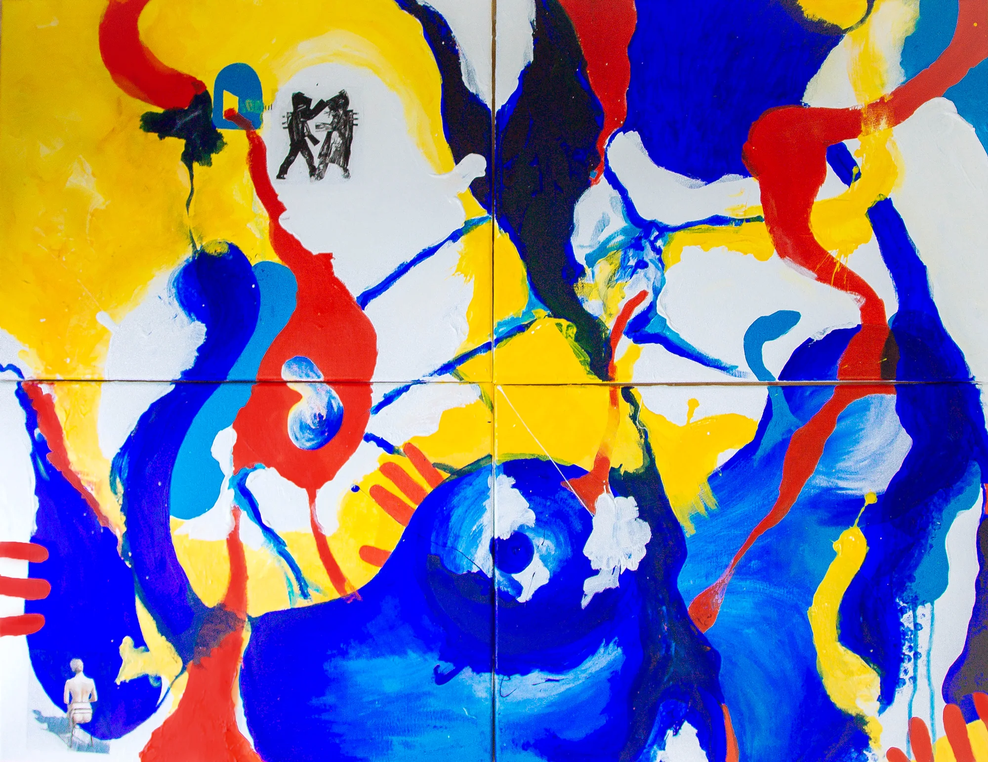 Hommage aux femmes, 2018, acrylics on canvas, 41x36"