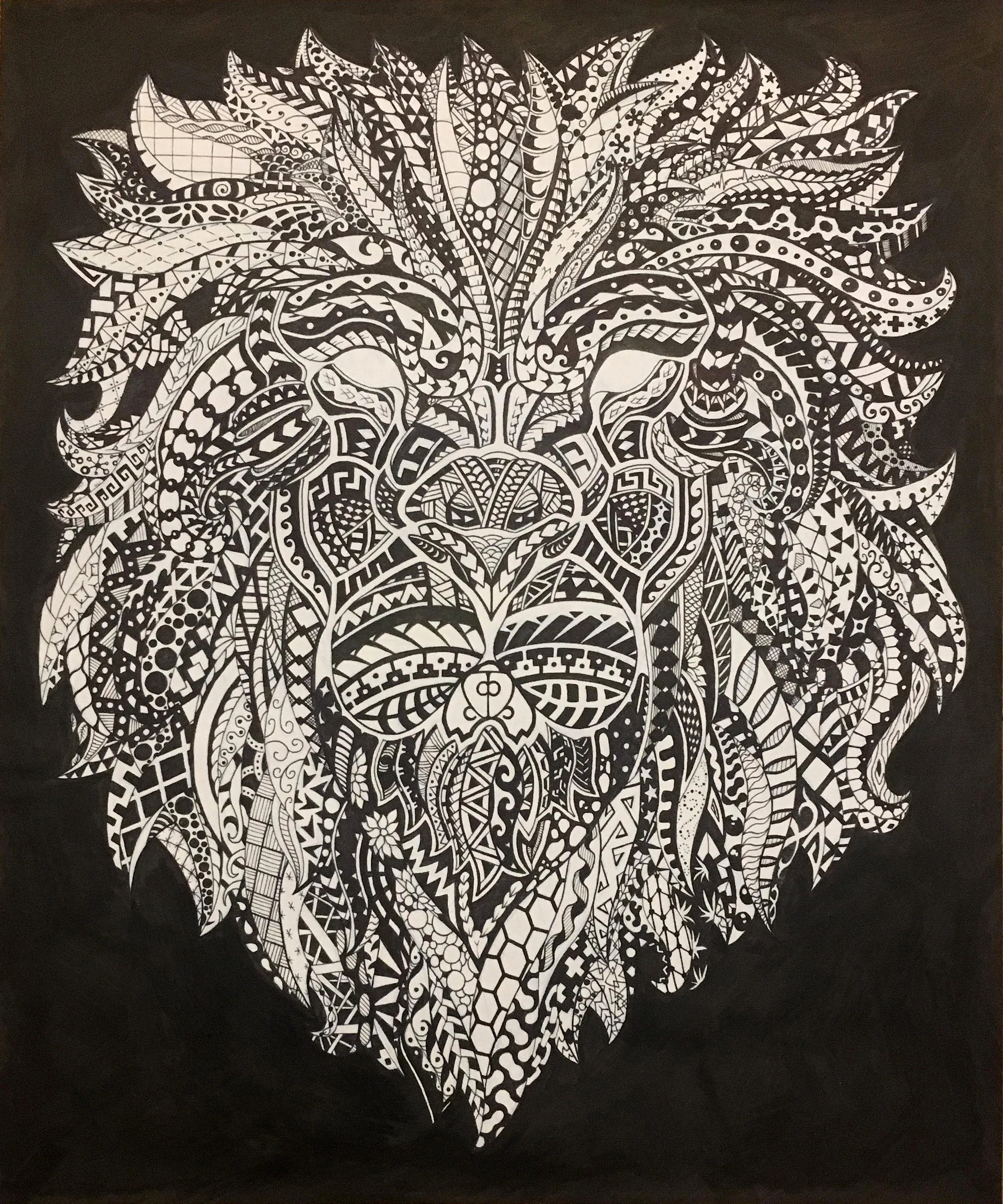 Lion - 14 x 17