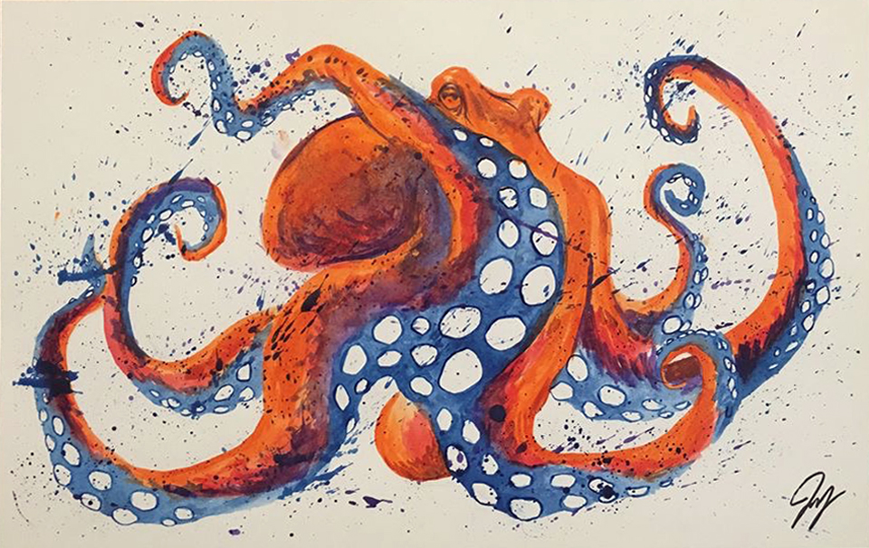 Octopus - 11 x 17 