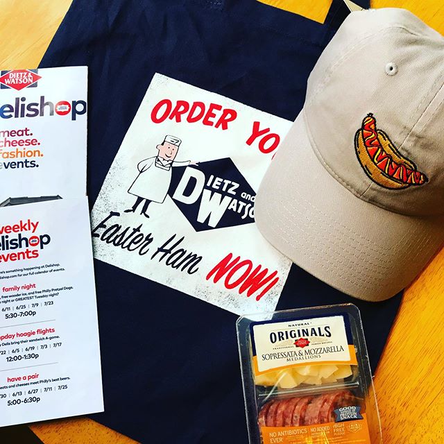 Stopped by the pop-up concept store, Delishop, at 5th and South. Celebrating 80 years of Dietz and Watson, a Philly based meats and cheeses company. Meat themed attire, events, and tastings available until July 25th! #dietzandwatson #delishop #philly