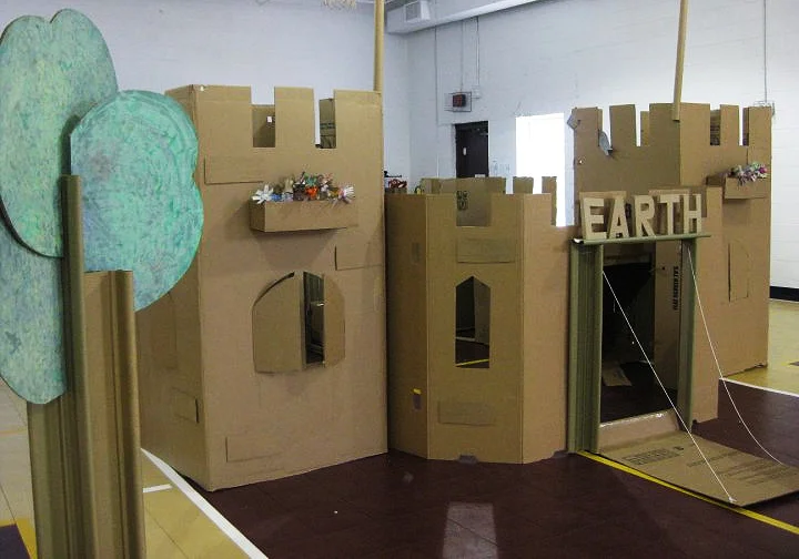 Earth Day Cardboard Castle