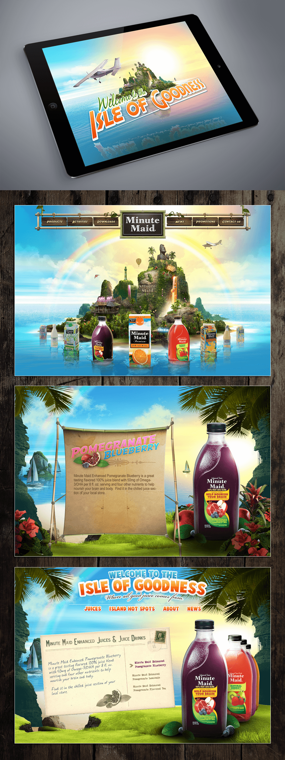 Minute Maid Juice Island App Concept