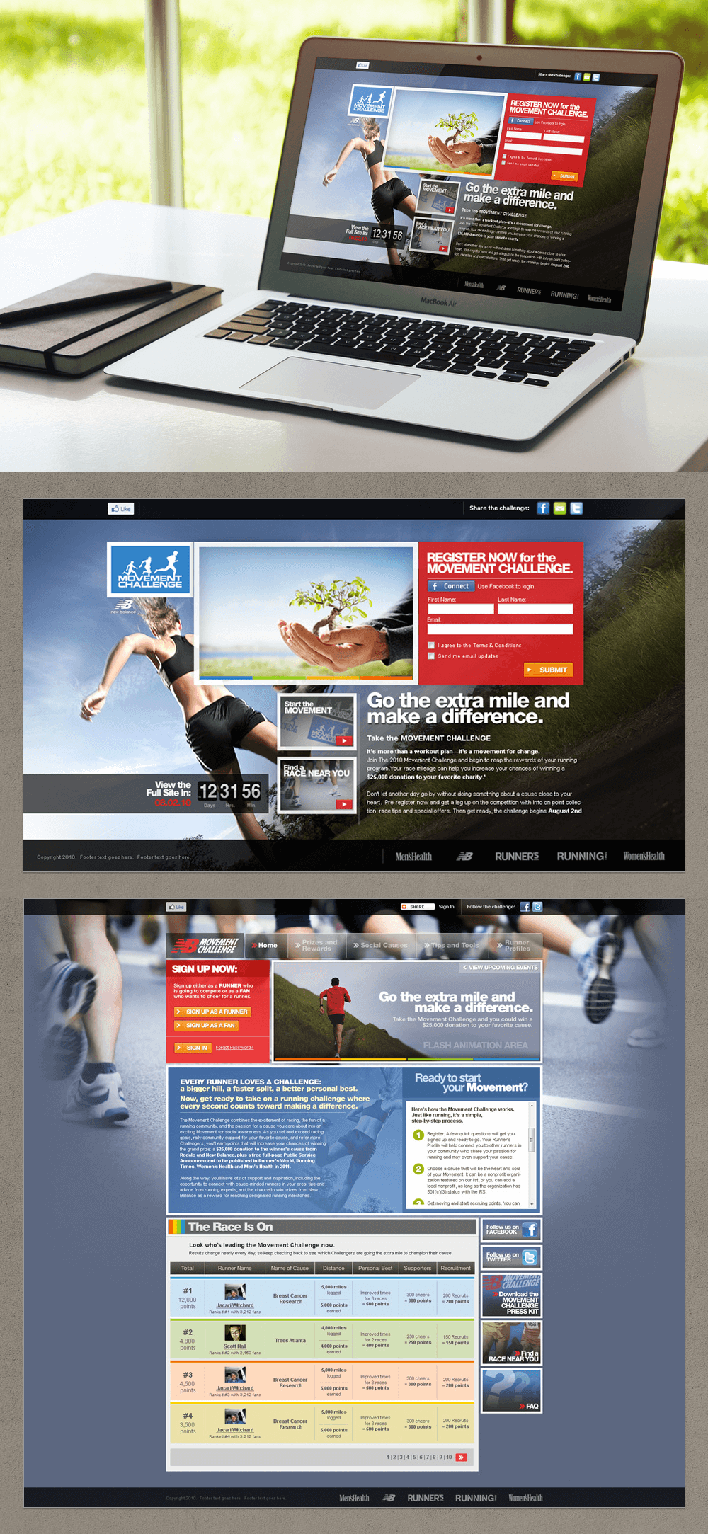 New Balance Movement Challenge Website Design
