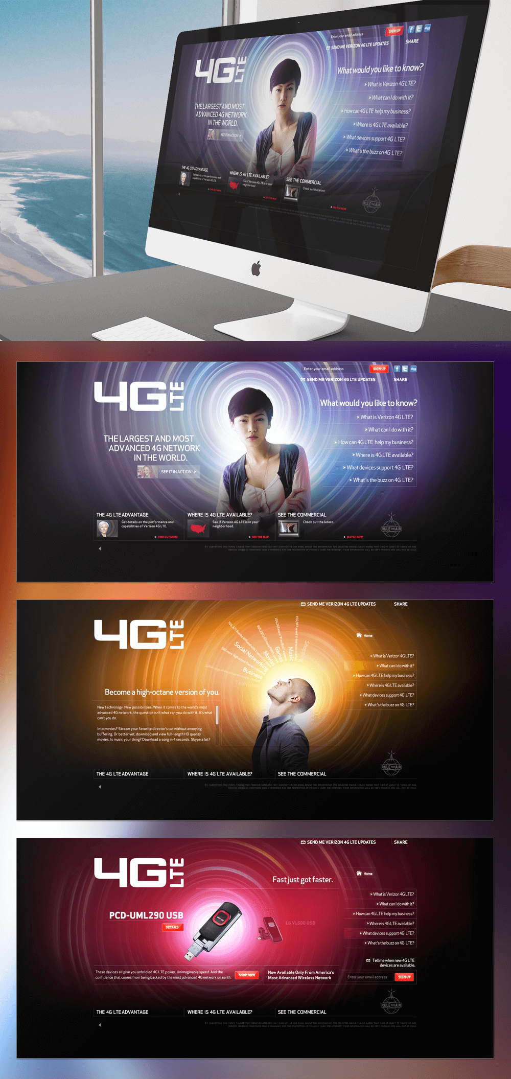 Verizon 4G LTE Website Design