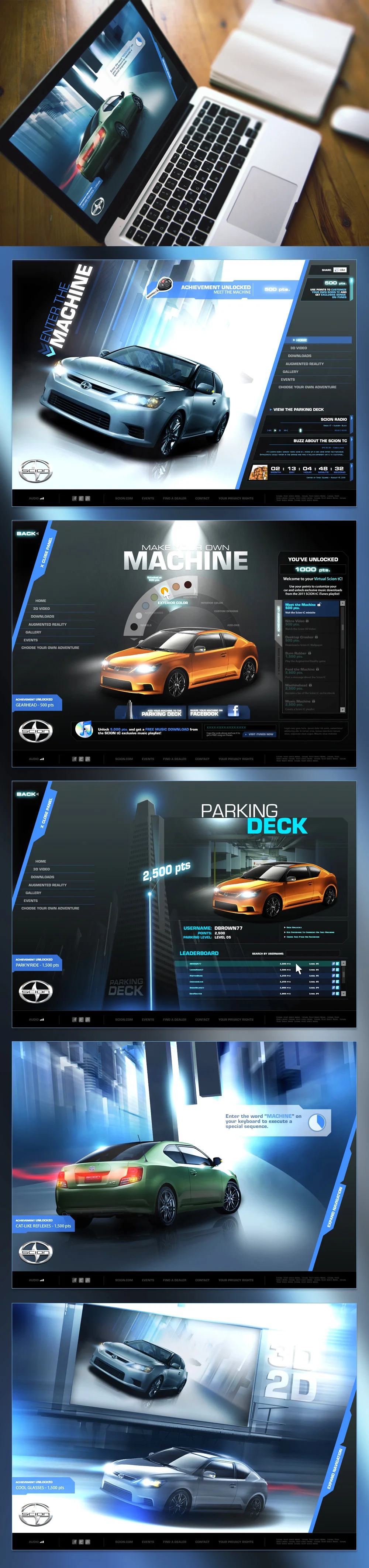 Scion Take On The Machine Website Design