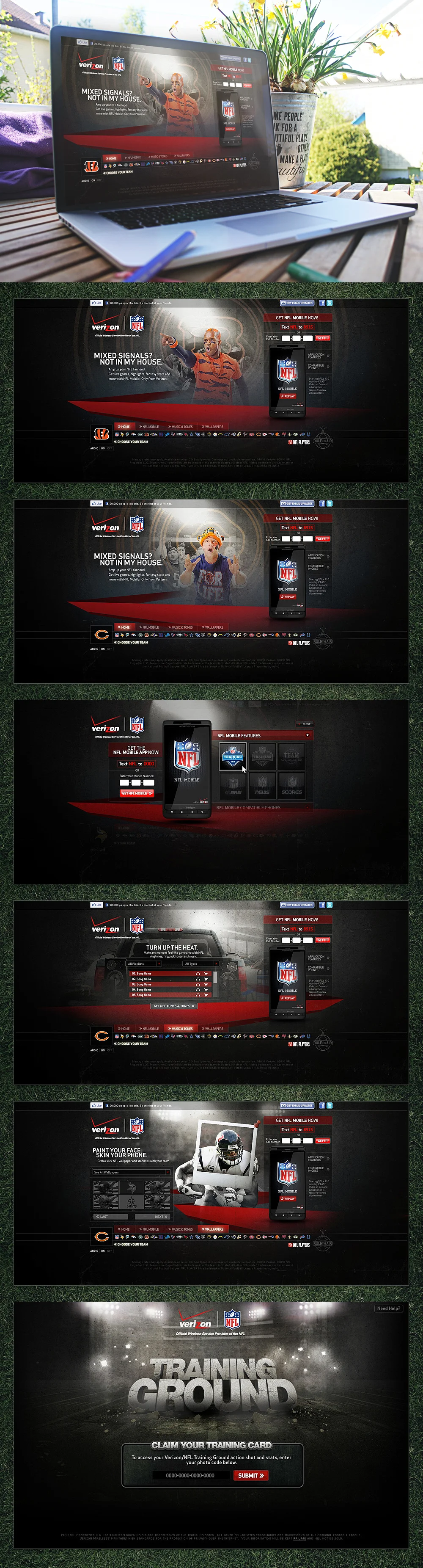 Verizon NFL Website Design