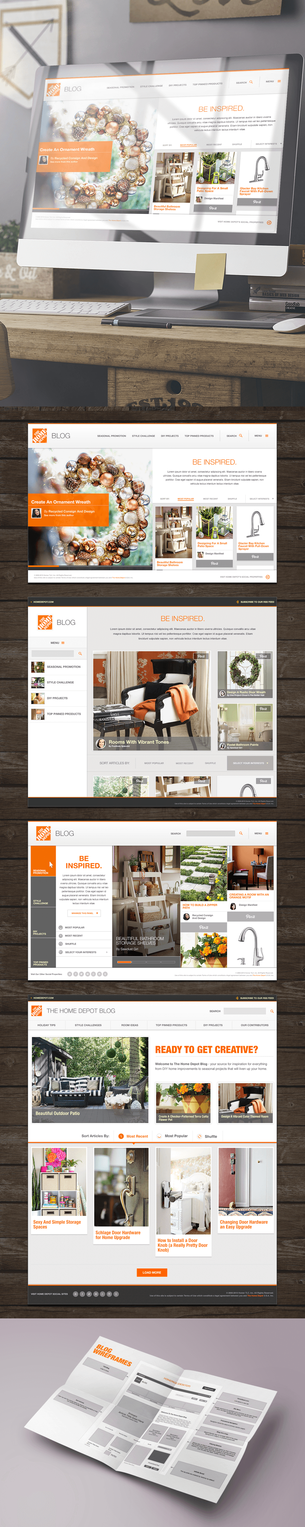 Home Depot Blog Website Design