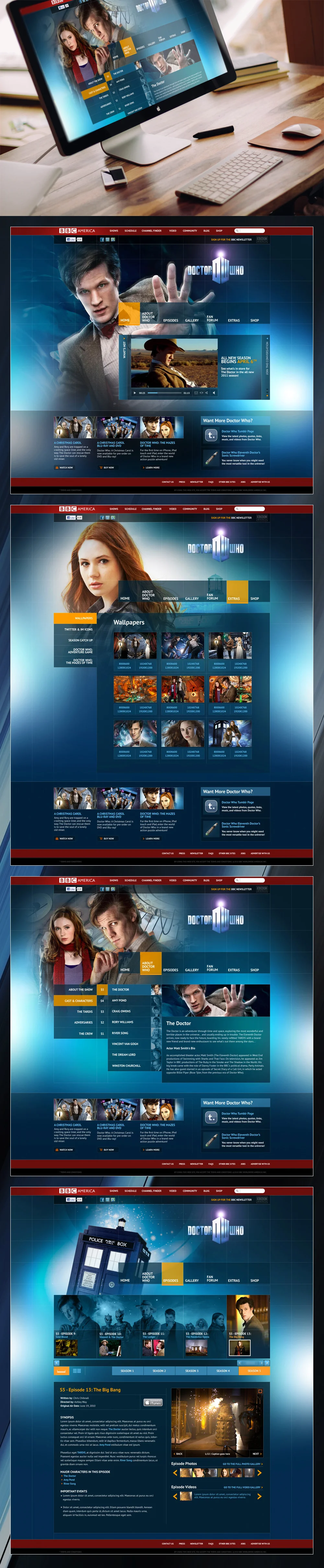BBC America Doctor Who Website Design