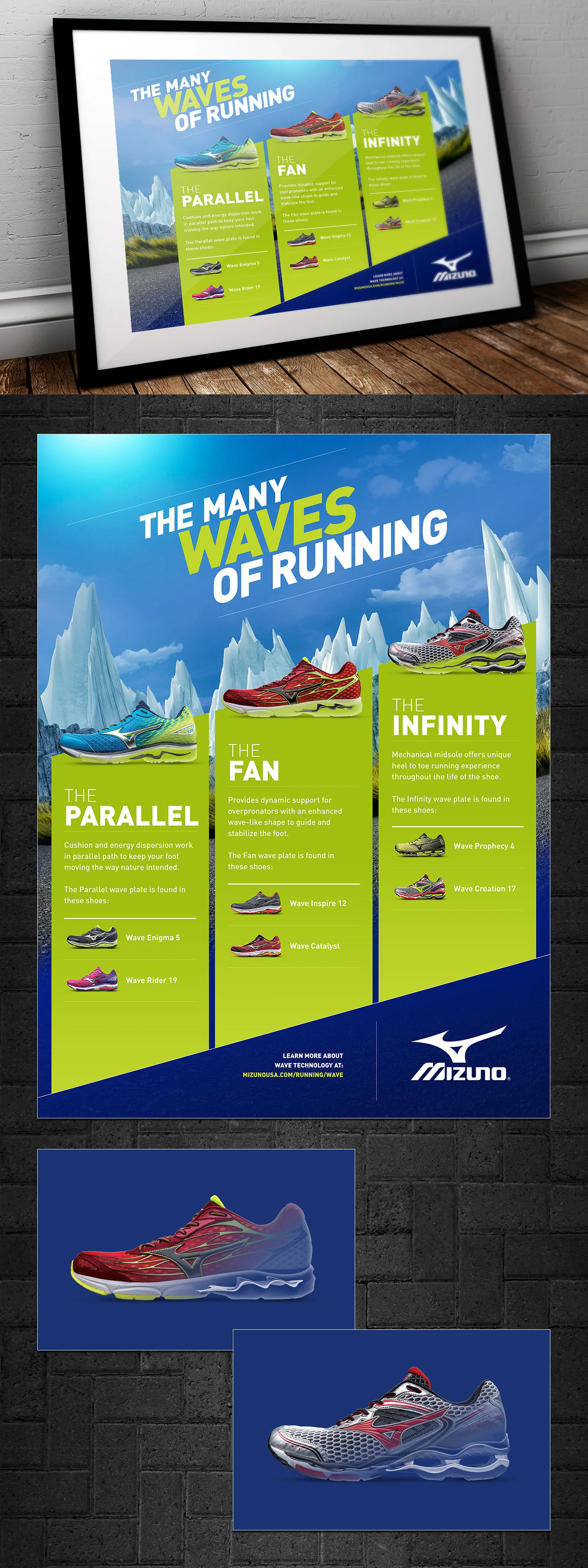 Mizuno Wave Poster Print Design