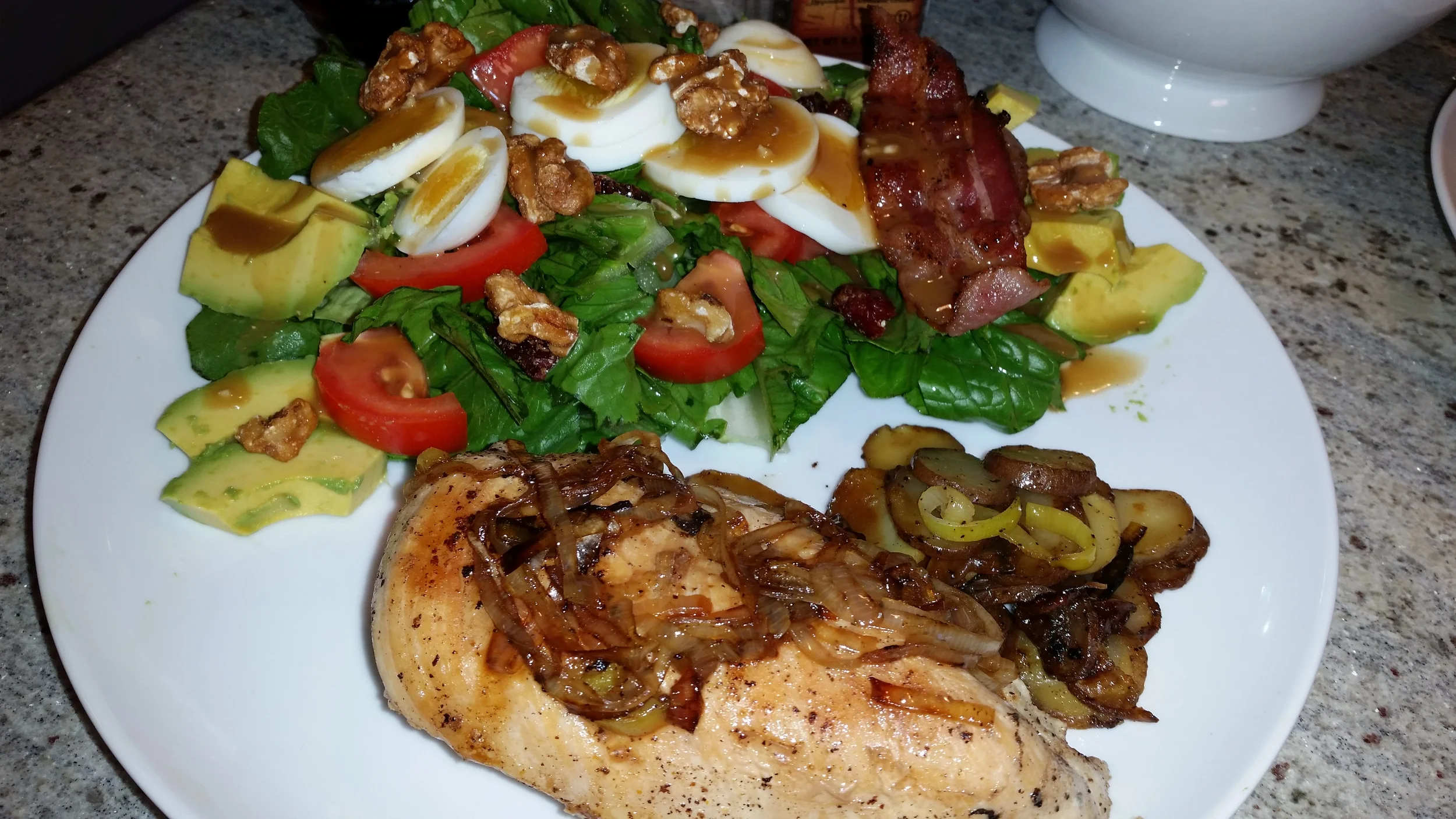 Here's the Cobb Salad in action. This is one of Dr. Glidden's meals.